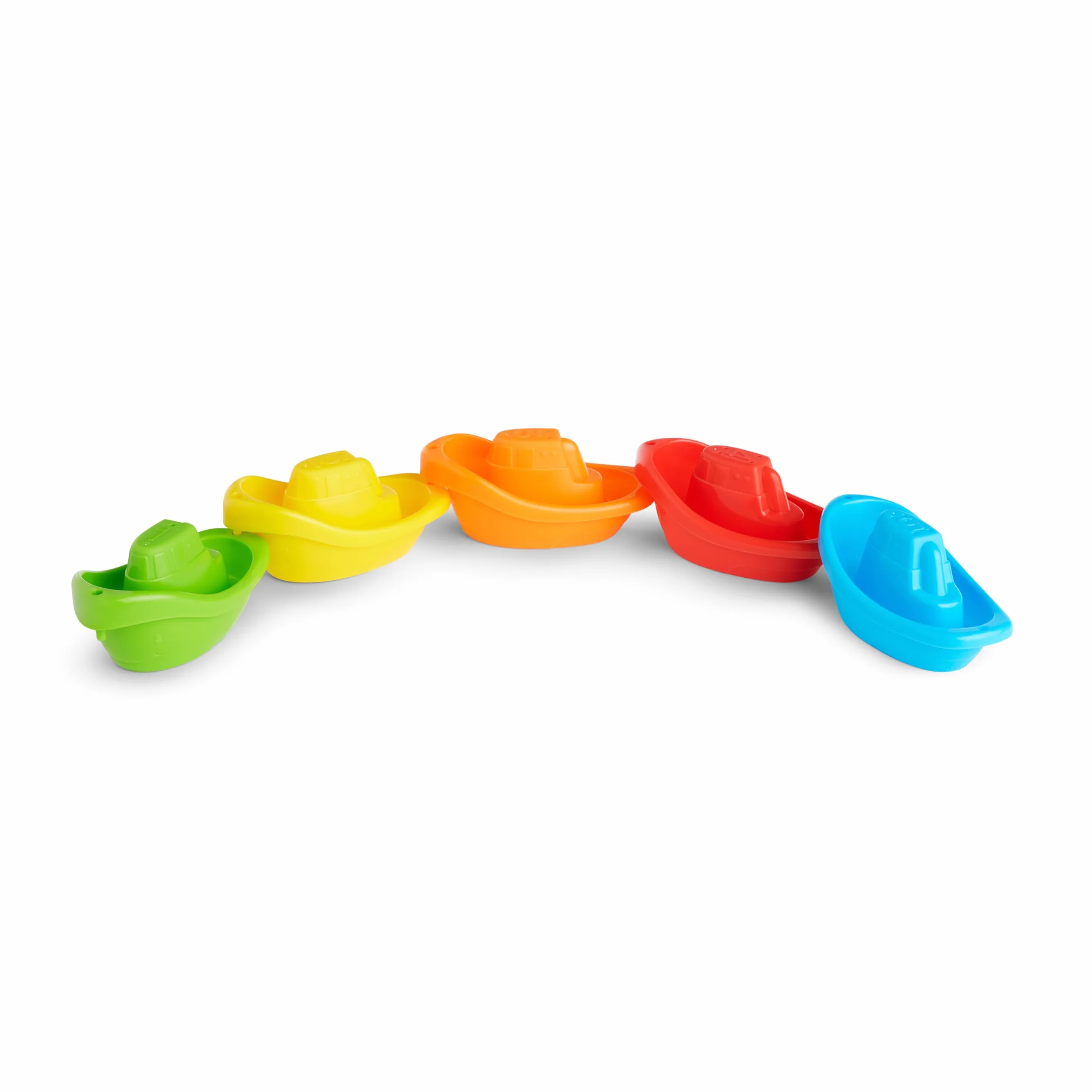 Munchkin Flotta di 5 Barche Giocattolo da Bagno | Giocattoli da Bagno Interattivi e Divertenti per Bambini e Neonati | Facile da Impugnare | Essenziali per Bambini | Confezione da 5