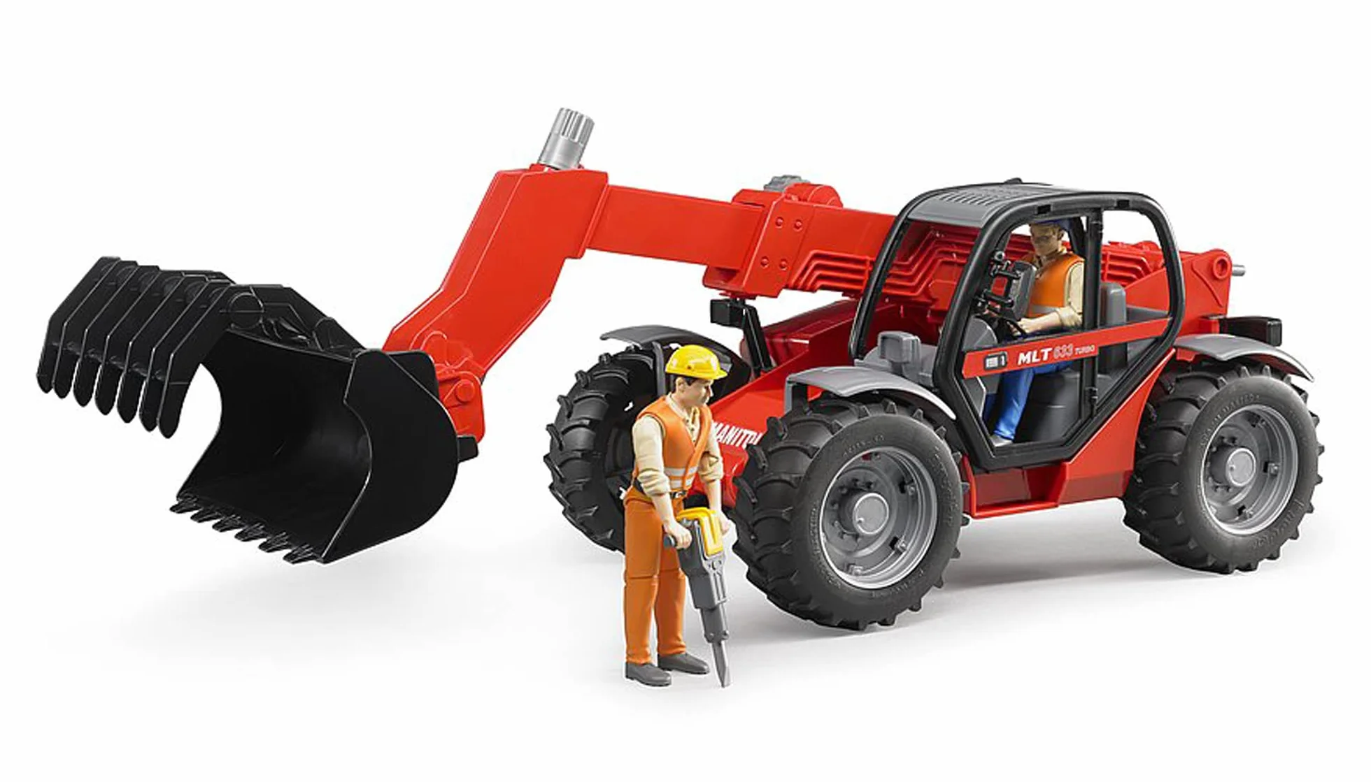 bruder 02125 - Pala telescopica Manitou MLT 633, veicoli, veicolo da costruzione, macchina da costruzione, carrello elevatore, pala gommata, giocattolo