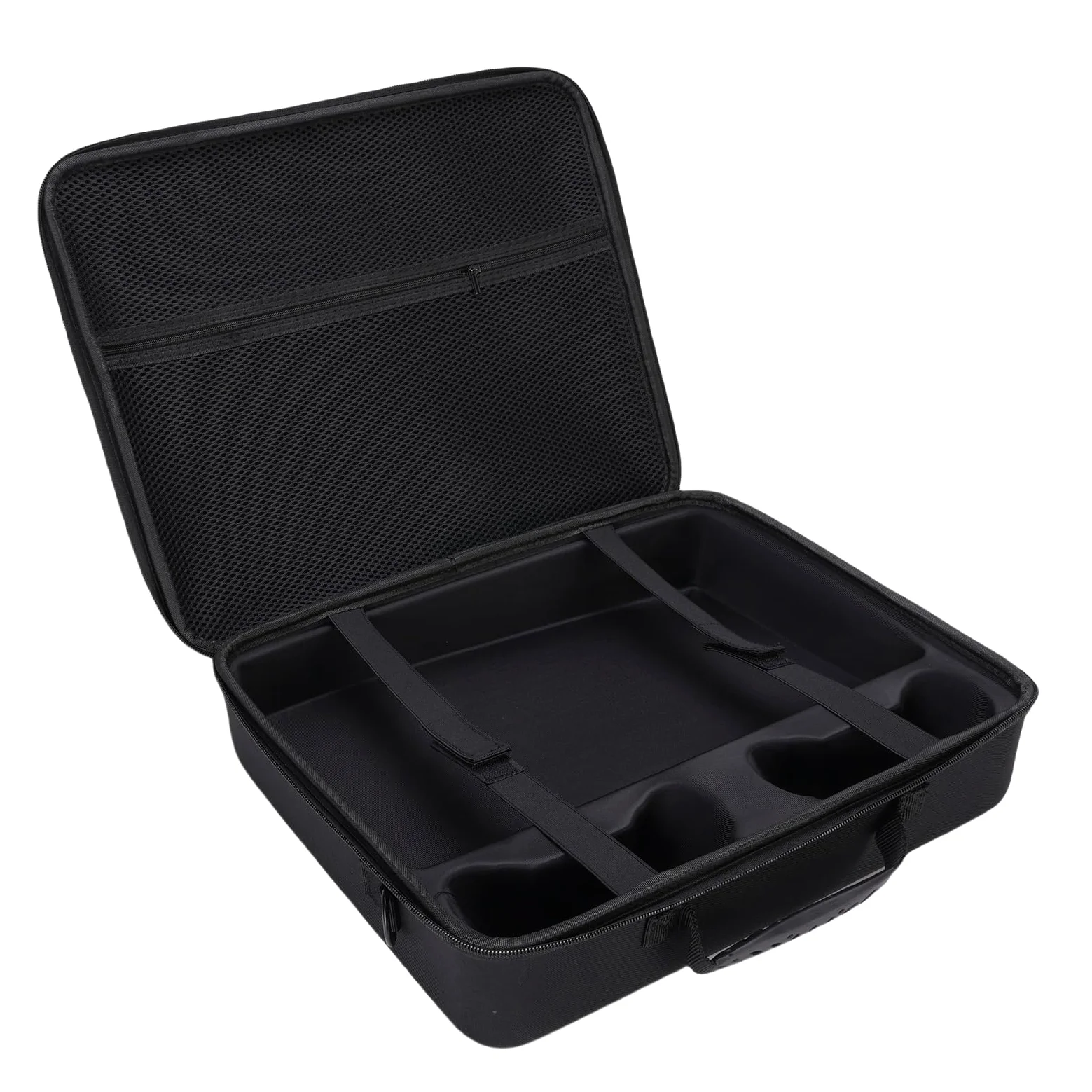 FAUOSWUK Borsa Portaoggetti per Console da Gioco, Impermeabile, Adatta per Console SLIM, Custodia da Viaggio Antiurto per Giocatori (Nera)