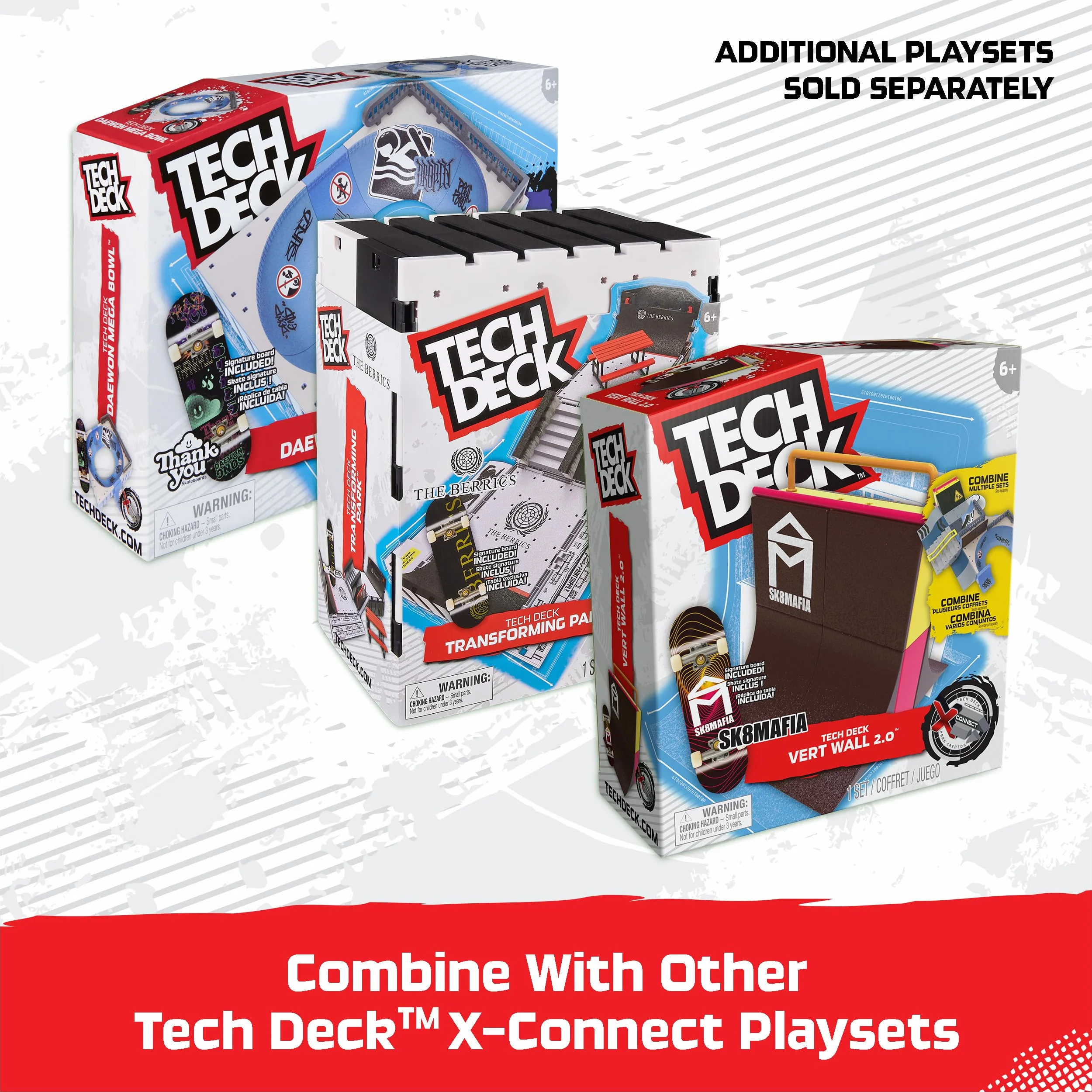 Tech Deck, Nyjah Rail Shredder Skatepark, X-Connect Park Creator, Set di Rampe Personalizzabile con Fingerboard Speciale, Giocattoli per Bambini da 6 Anni in su