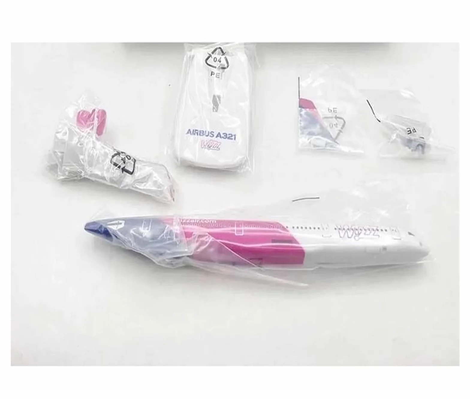 Aerei in Metallo in Miniatura Resina 20 Cm per WIZZ Air A321 Neo Modello Aeromobile Pressofuso in Miniatura Modello Aereo Kit per visualizzazione