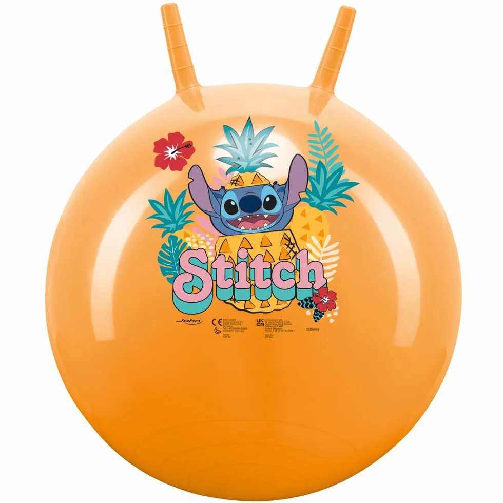 John Disney Lilo e Stitch Palla rimbalzante, Colore Arancione perlato, 50 cm, 59528