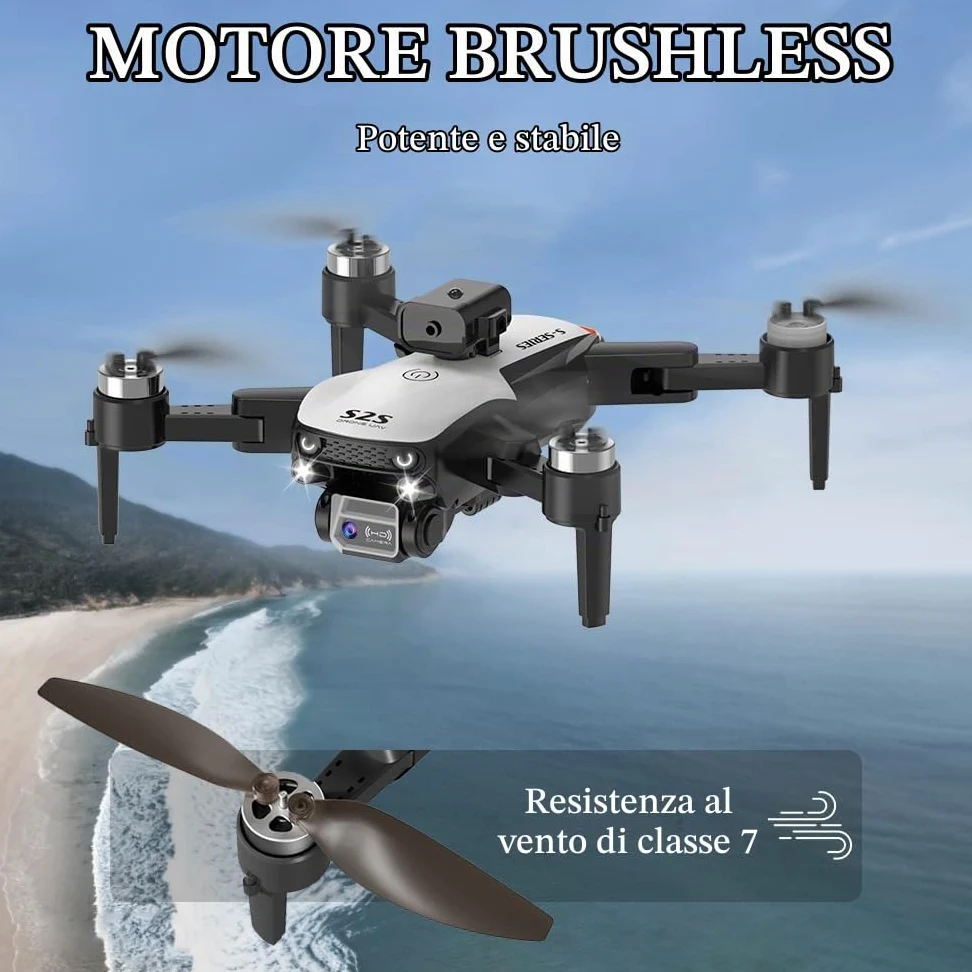 OBEST Drone con Telecamera 4K,Drone con Motore Brushless,Quadcopter Pieghevole FPV,Evitamento Attivo Degli Ostacoli a 360°,Giocattoli e Regali per Bambini e Adulti
