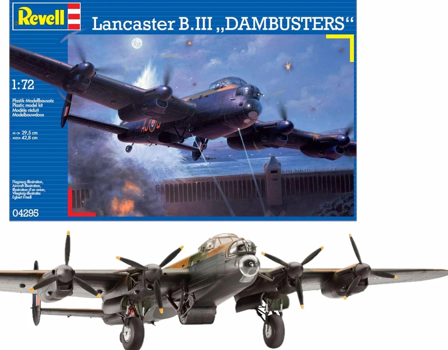 Revell 04295 - Lancaster B.III Dambuster Kit di Modello in Plastica, Scala 1:72