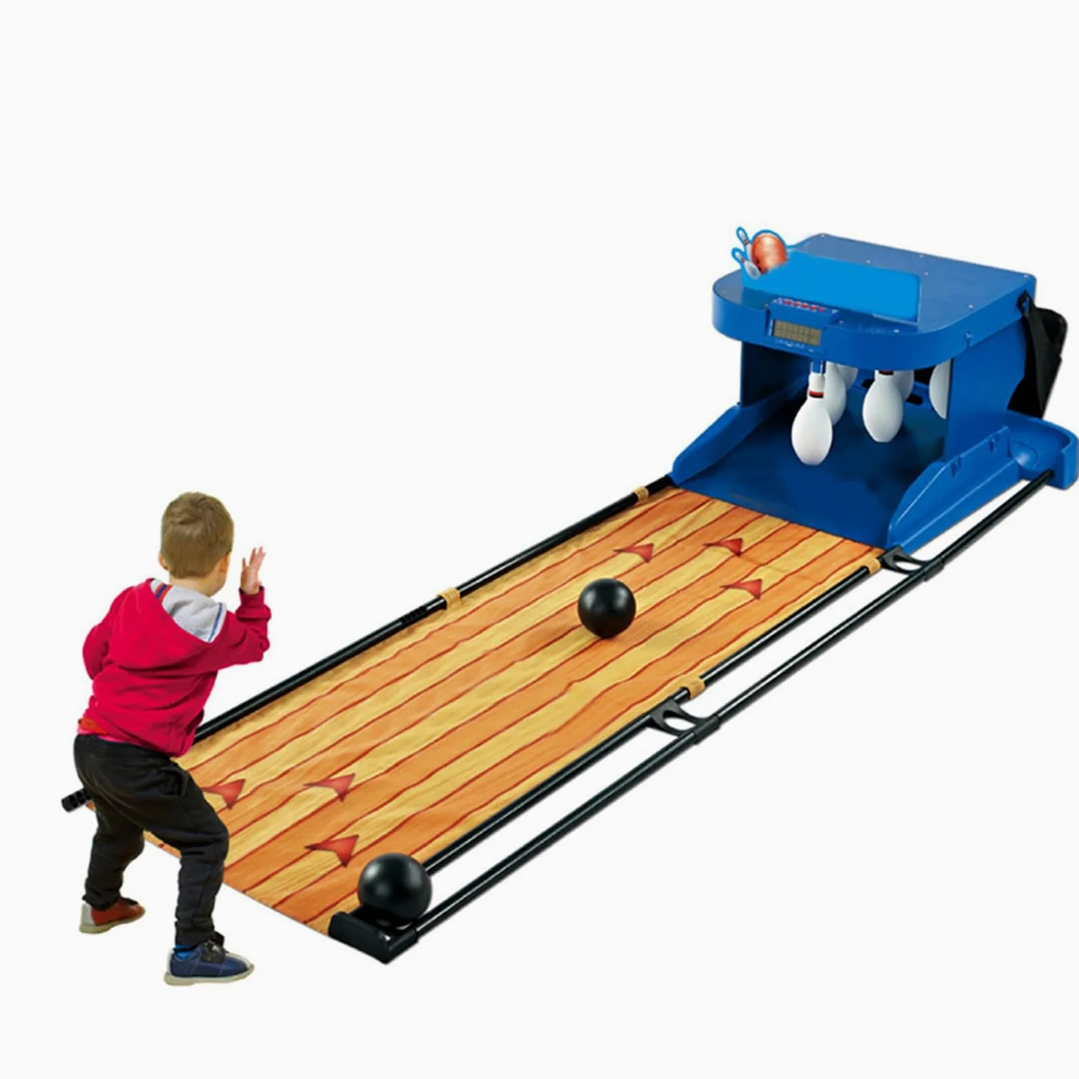 Set da bowling elettronico per casa – console sportiva da bowling indoor con reset automatico, illuminazione ed effetti sonori per bambini e adulti