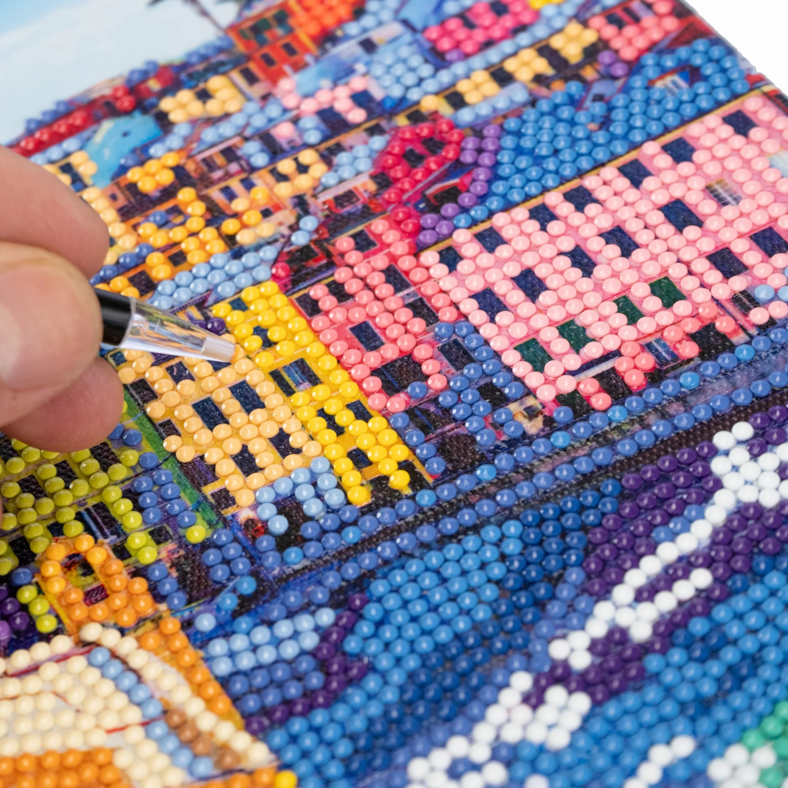 DIAMANTINY Level Up - QUADRO - Creative Art, Diamond Painting Kit, crea il mosaico Cinque Terre