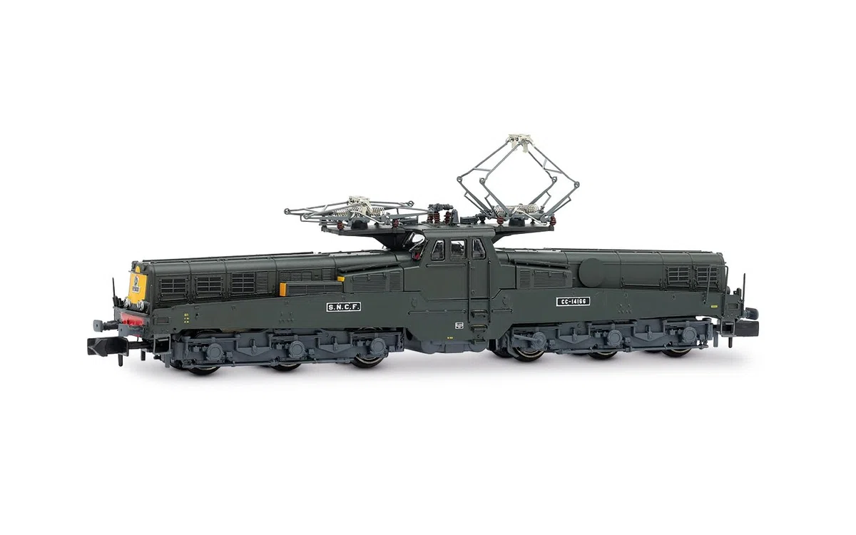 ARNOLD HN2582S SNCF, locomotiva elettrica CC 14166, verde/giallo, versione tardiva, 4 lampade moderne, ep. IV, DCC Sound, Locomotiva elettrica ferroviaria, per bambini dai 14 anni in su