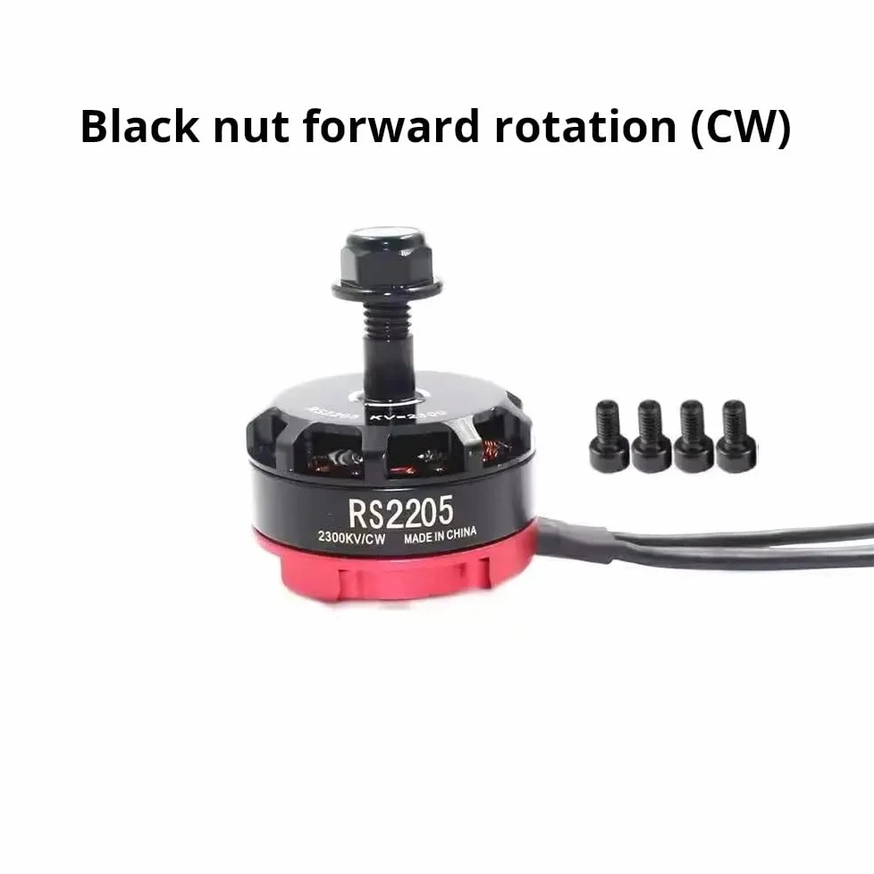 Yvxotrxnk Motore brushless 2205 2300KV 2-3S per aeroplano radiocomandato, 5 mm, fusto CW CCW High Thrust FPV Racing Multicopter Motor (2205-CW-1PCS)