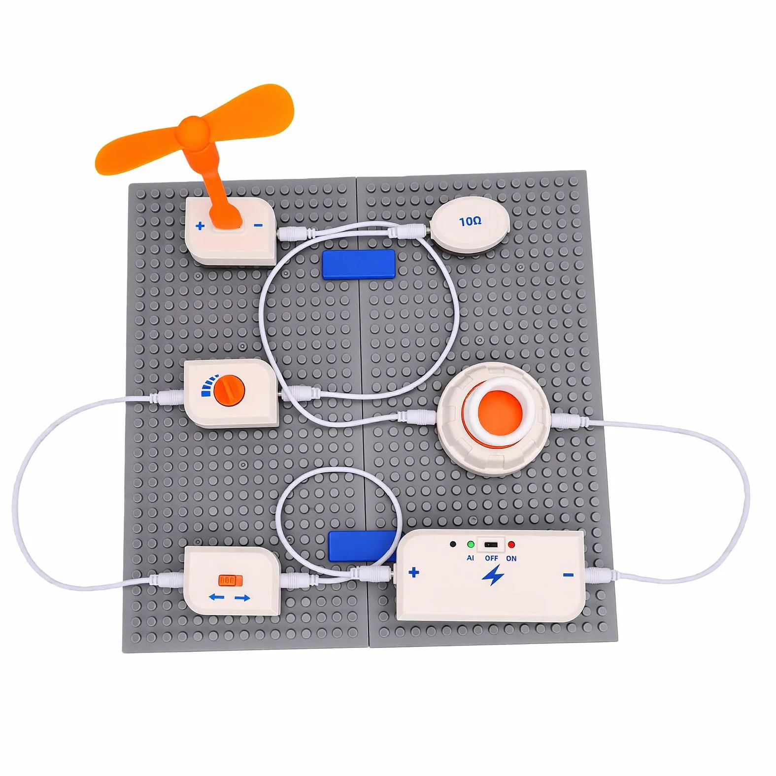 Generic Blocchi di Circuiti per Bambini Giocattoli Educativi STEM Controllo Vocale AI Kit di Esperimenti Interattivi Blocchi di Apprendimento in Plastica 12 Pezzi