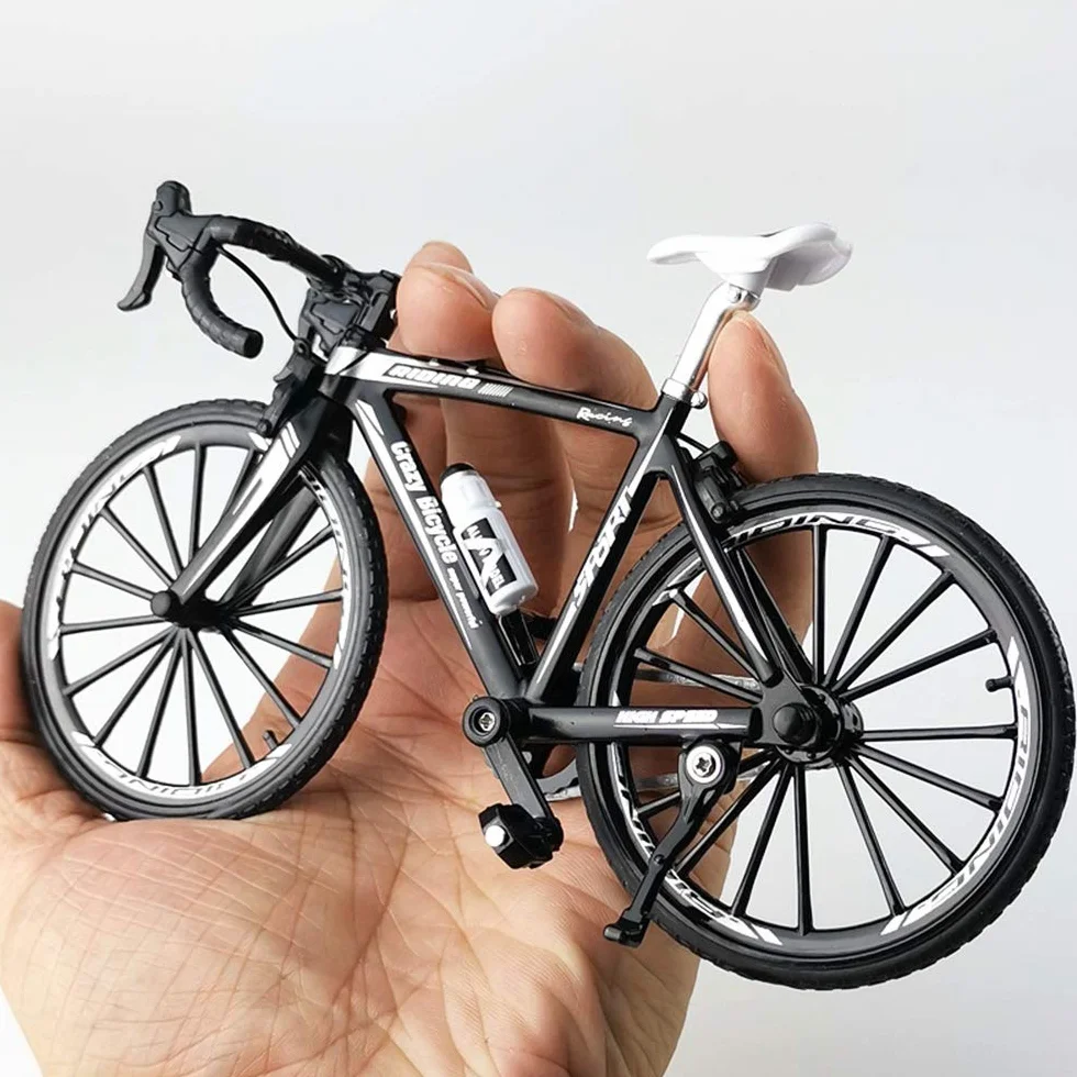 Bicycle Model Deco Bicycle Miniature 1: 8 (7.87 * 5.12 Inch) Collection Deco Die Cast Toy Mini Bend Bicycle Model Road Bike Mountain Bike