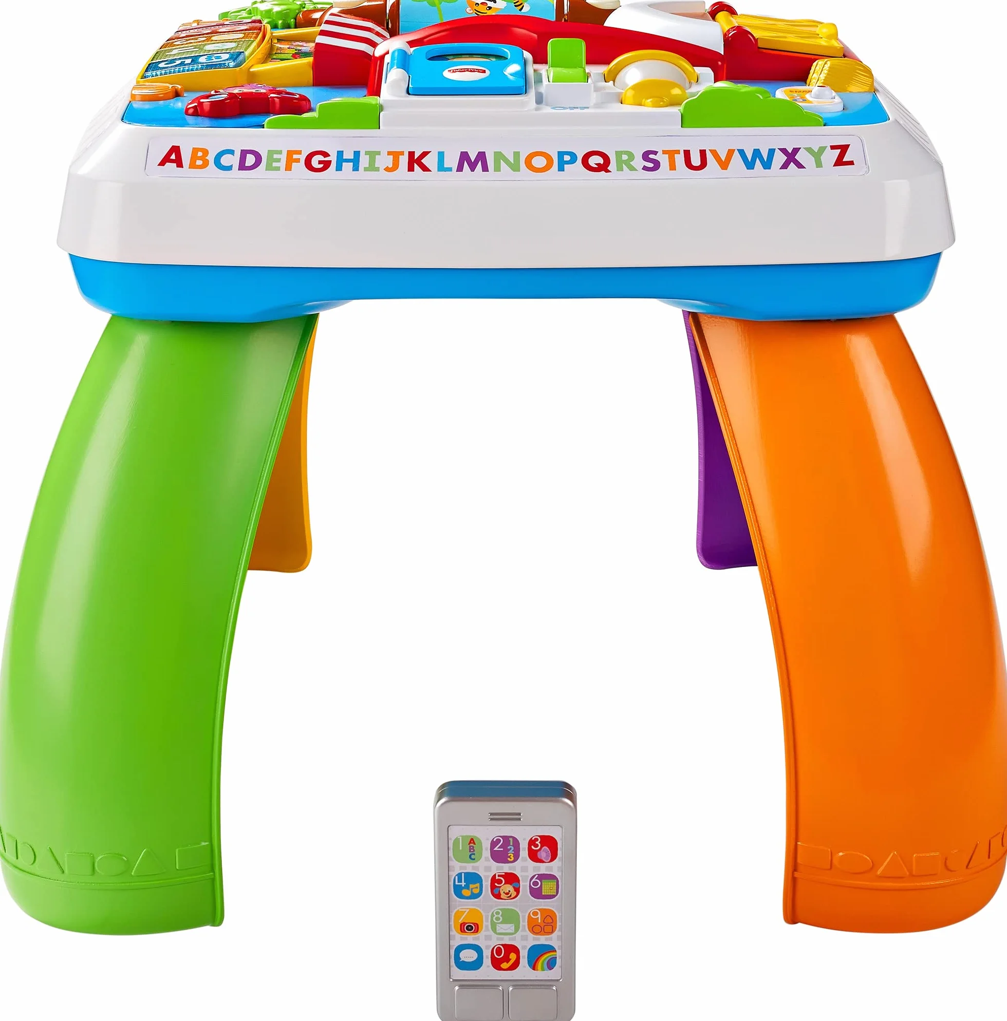 Fisher-Price Tavolino attività della Città di Cagnolino Ridi & Impara con Luci, Suoni e Giocattoli Educativi, per Bambini 6+Mesi, HBW49, Imballaggio Sostenibile