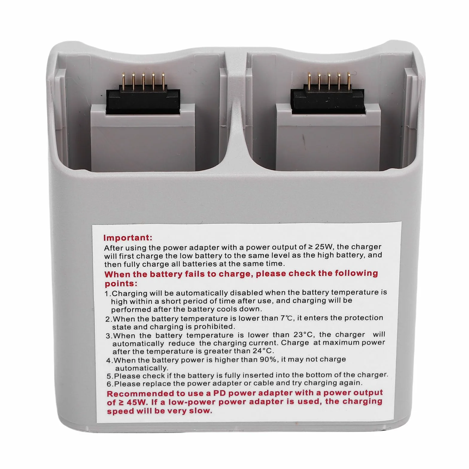 Cryfokt Two Way Battery Charger Hub PD 45W Travel Essential | Ricarica simultanea, Fonte di alimentazione mobile, Compatto e portatile, Indicatori di ricarica LED, Funzionamento sicuro