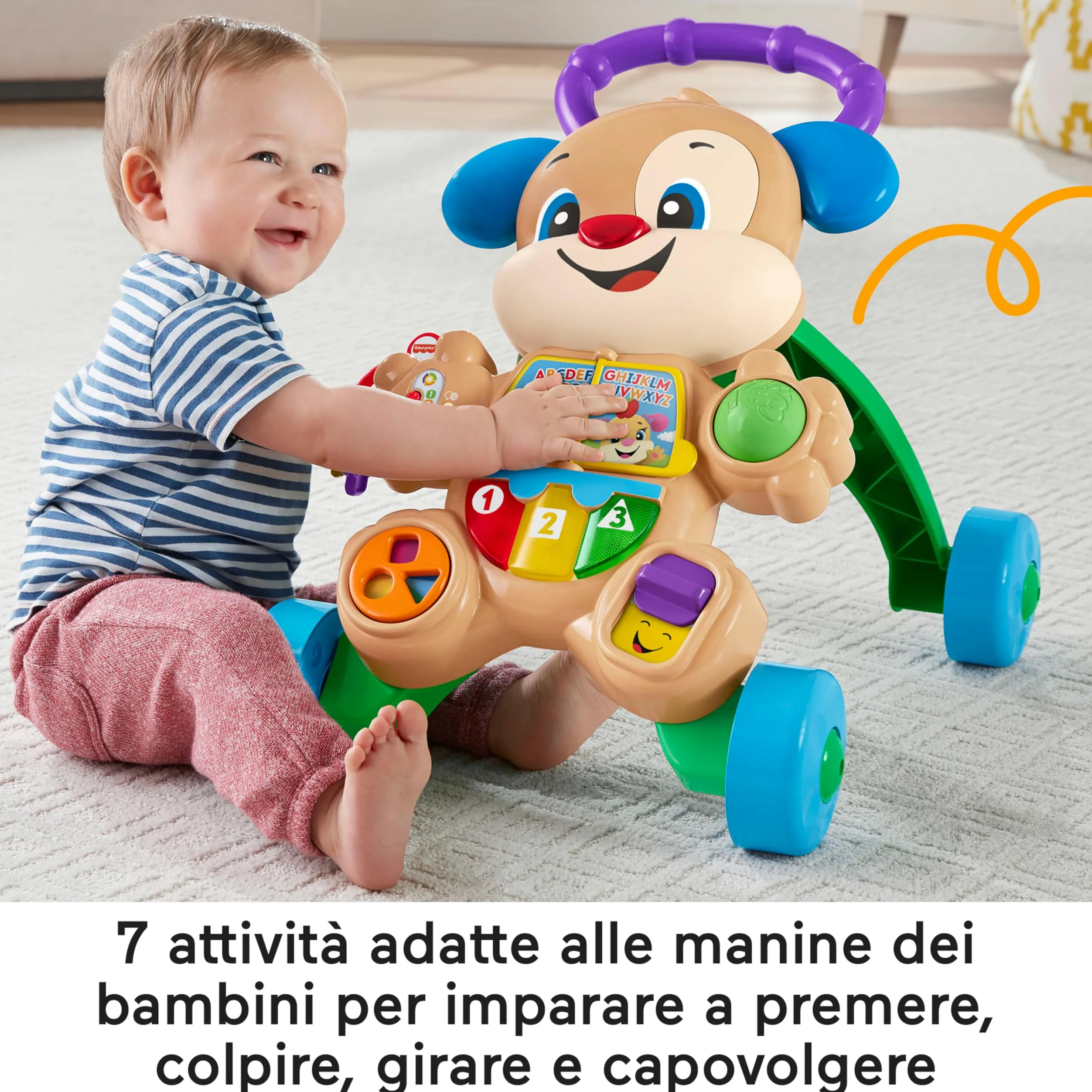 Fisher-Price Ridi & Impara Smart Stages Cagnolino Primi Passi, Multilingue