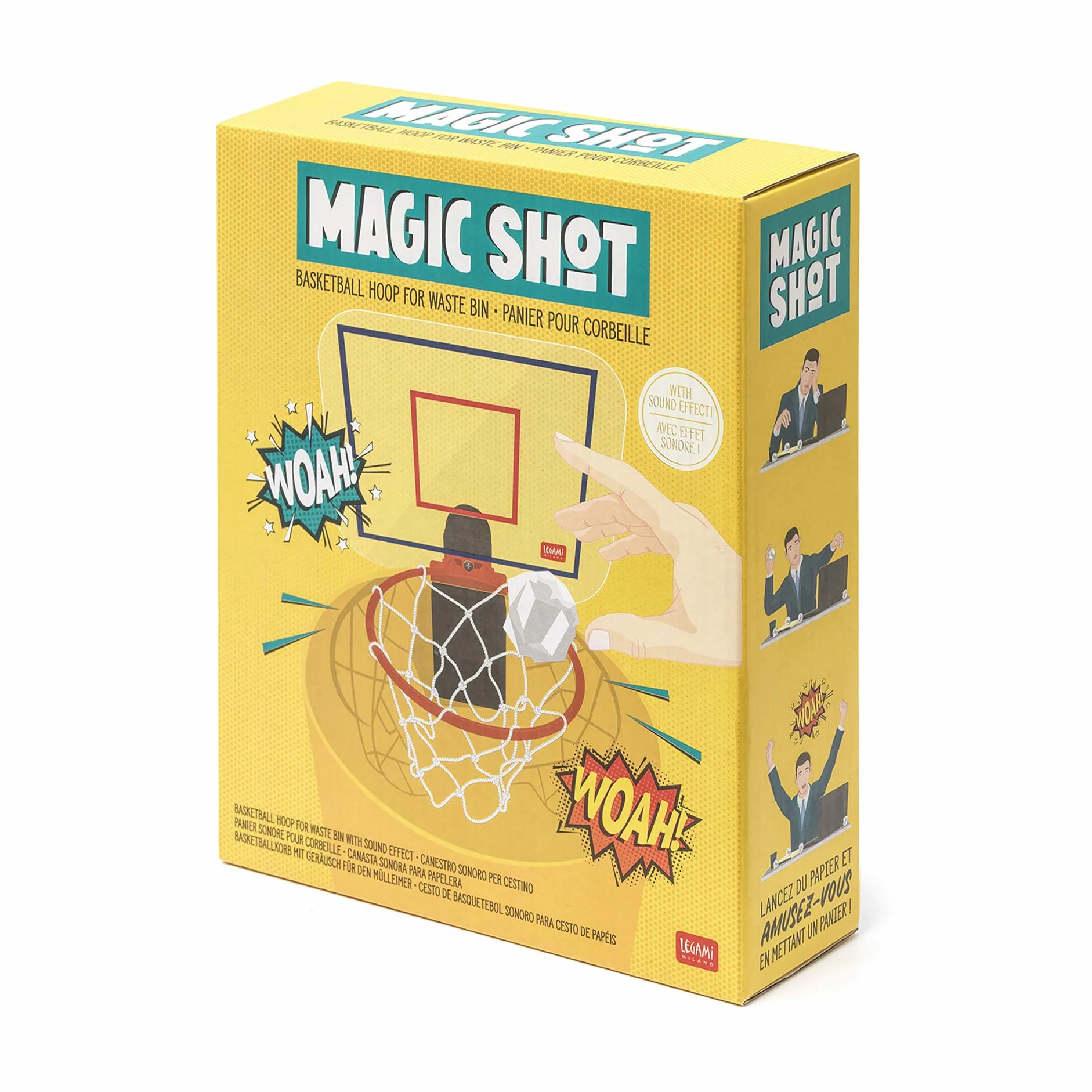 Legami - Magic Shot - Canestro Sonoro per Cestino, multicolore, M