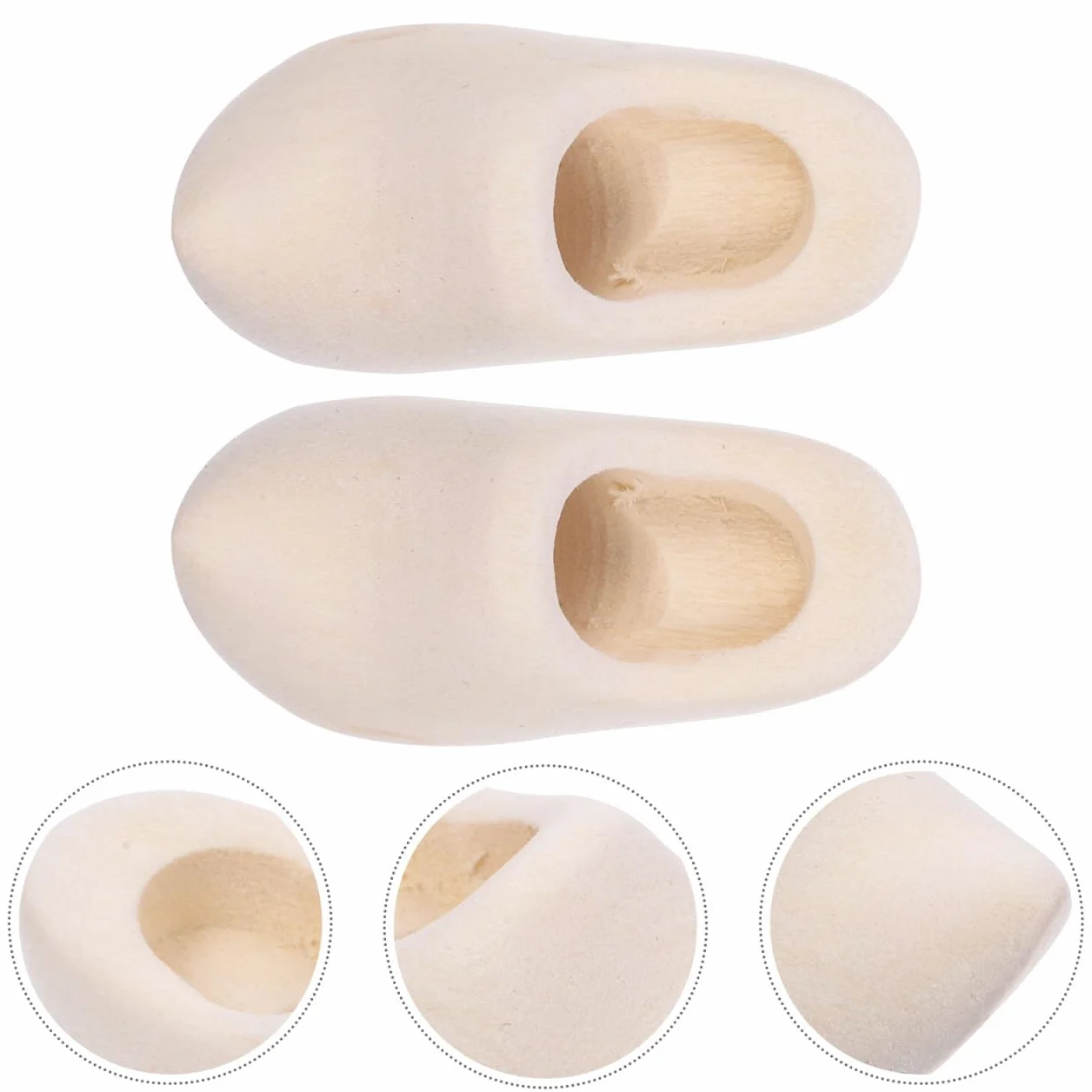 EXCEART 1 paio di mini scarpe di legno olandesi Portachiavi decorativo zoccoli ornamenti in miniatura accessori per la casa delle bambole fai da te scarpe per bambole Natale figure in legno