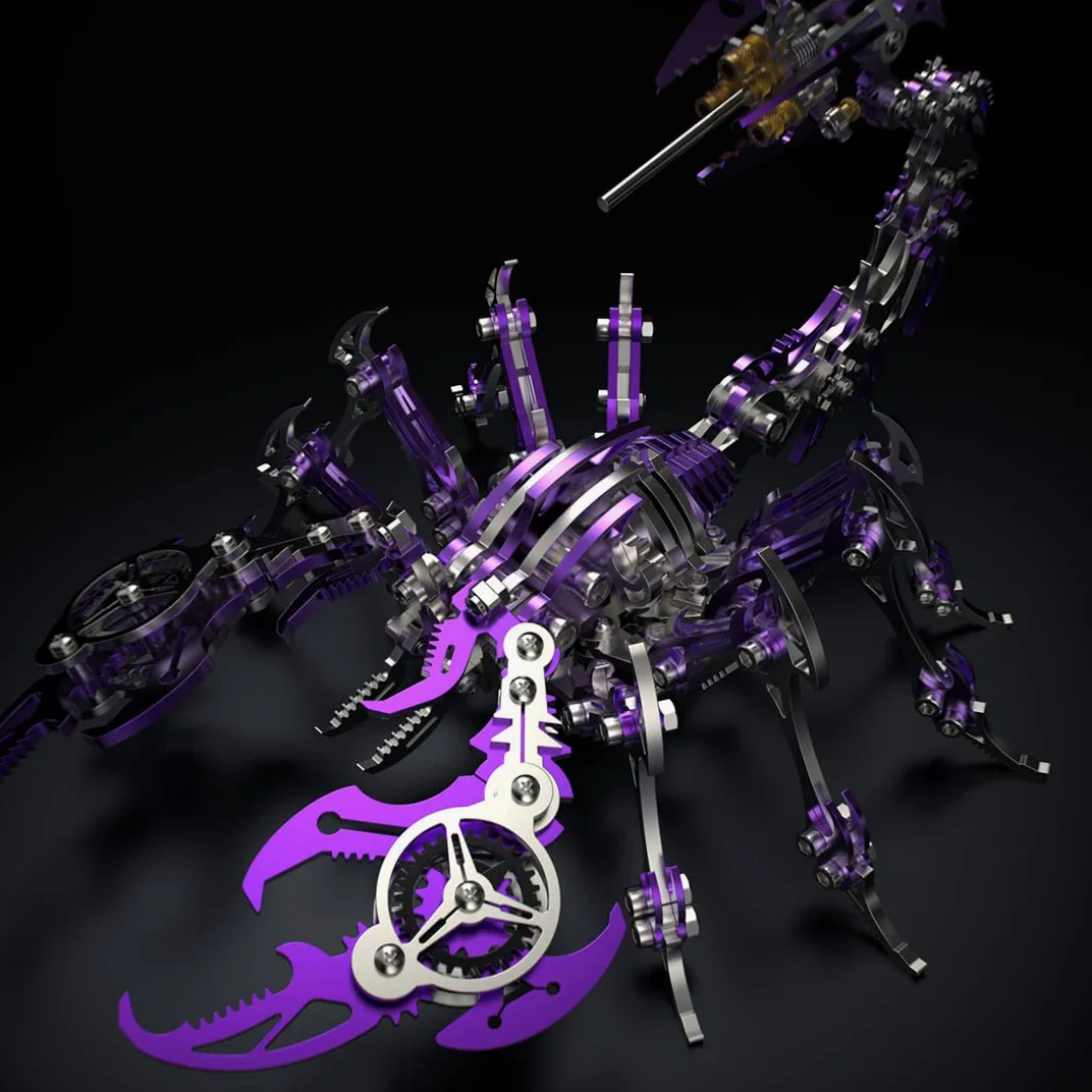 Puzzle in metallo 3D con scorpione meccanico, 200 pezzi, per amanti del puzzle in metallo, ornamento creativo