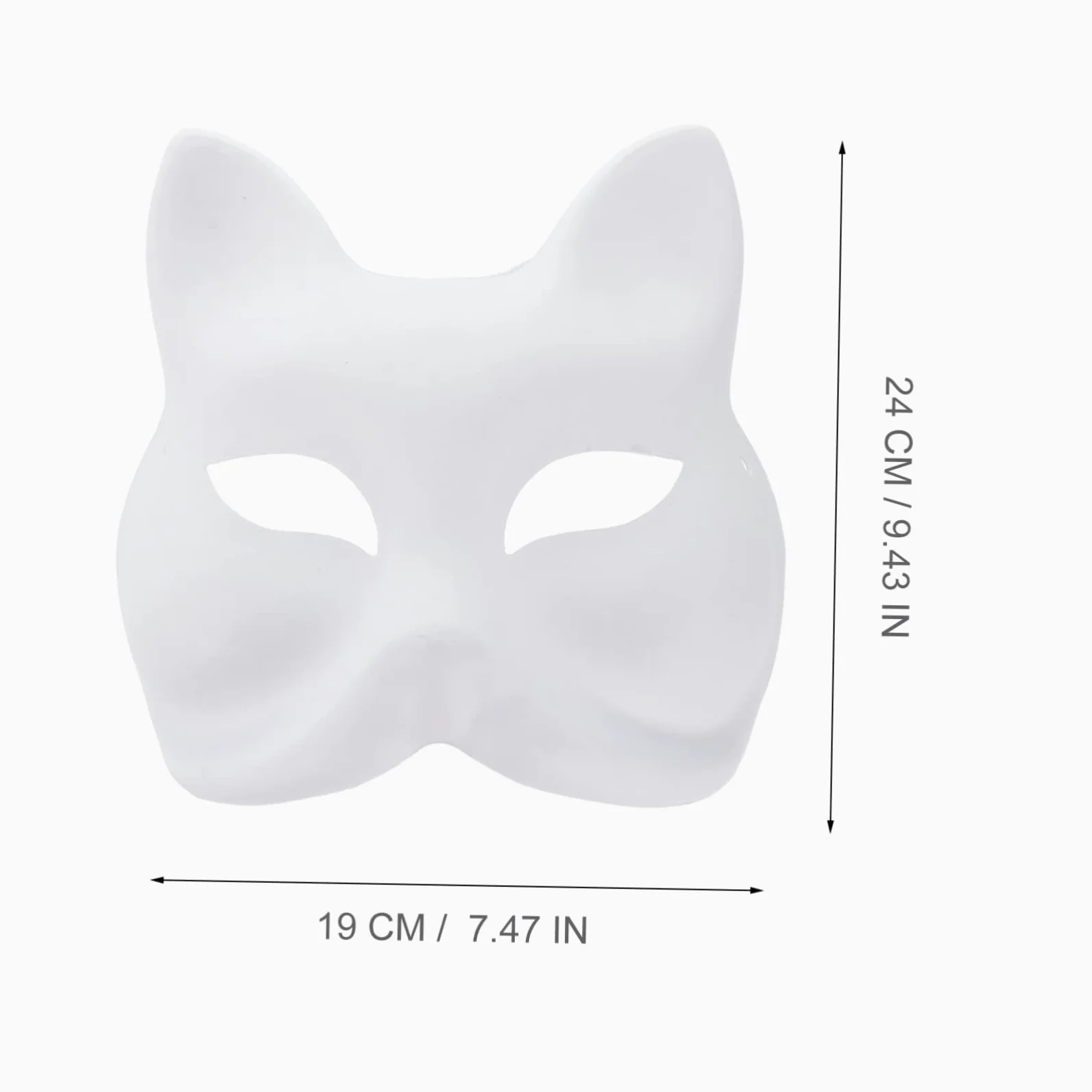 VALICLUD Maschera Vuota Costume Accessori Bianchi Maschere Cosplay Di Volpe Non Verniciato Maschere Fai Da Te Non Dipinte Maschera Veneziana Animale Fai Da Te Vuoto Carta Bianca