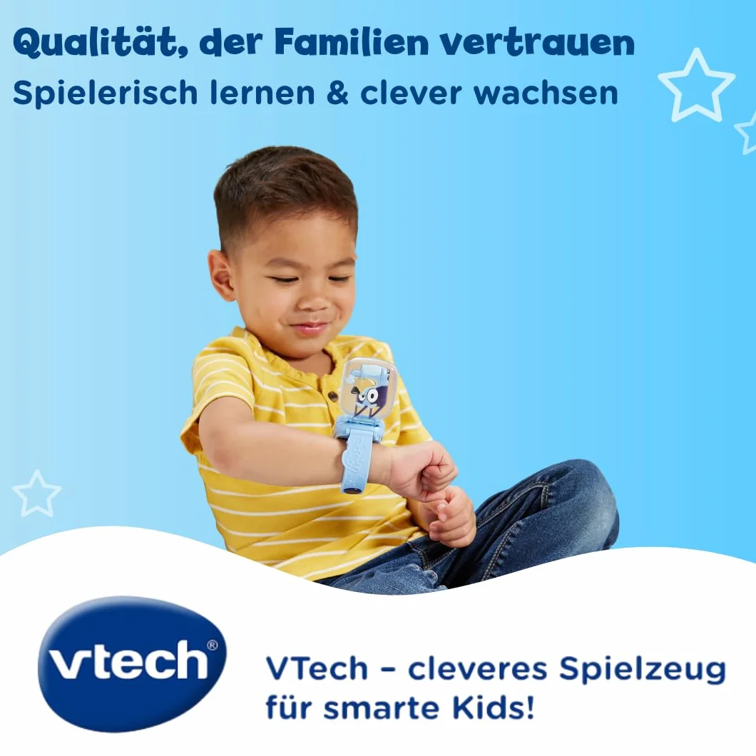 Vtech- Bluey-Orologio educativo, Multicolore, 80-554504