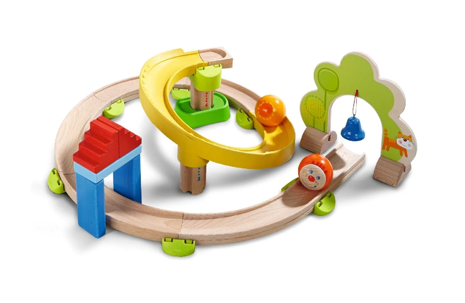 HABA 300439 Ball Track Kullerbü – Spiral Track - Marble Run with 26 Parts, for Ages 2 And up (Made in Germany)