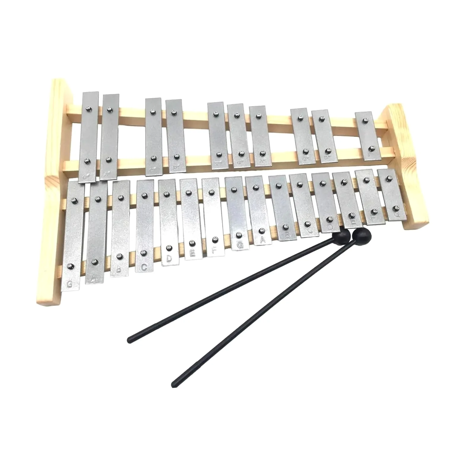 25 Key Glockenspiel Professional Compact Xylophone | Strumento musicale portatile con struttura in legno