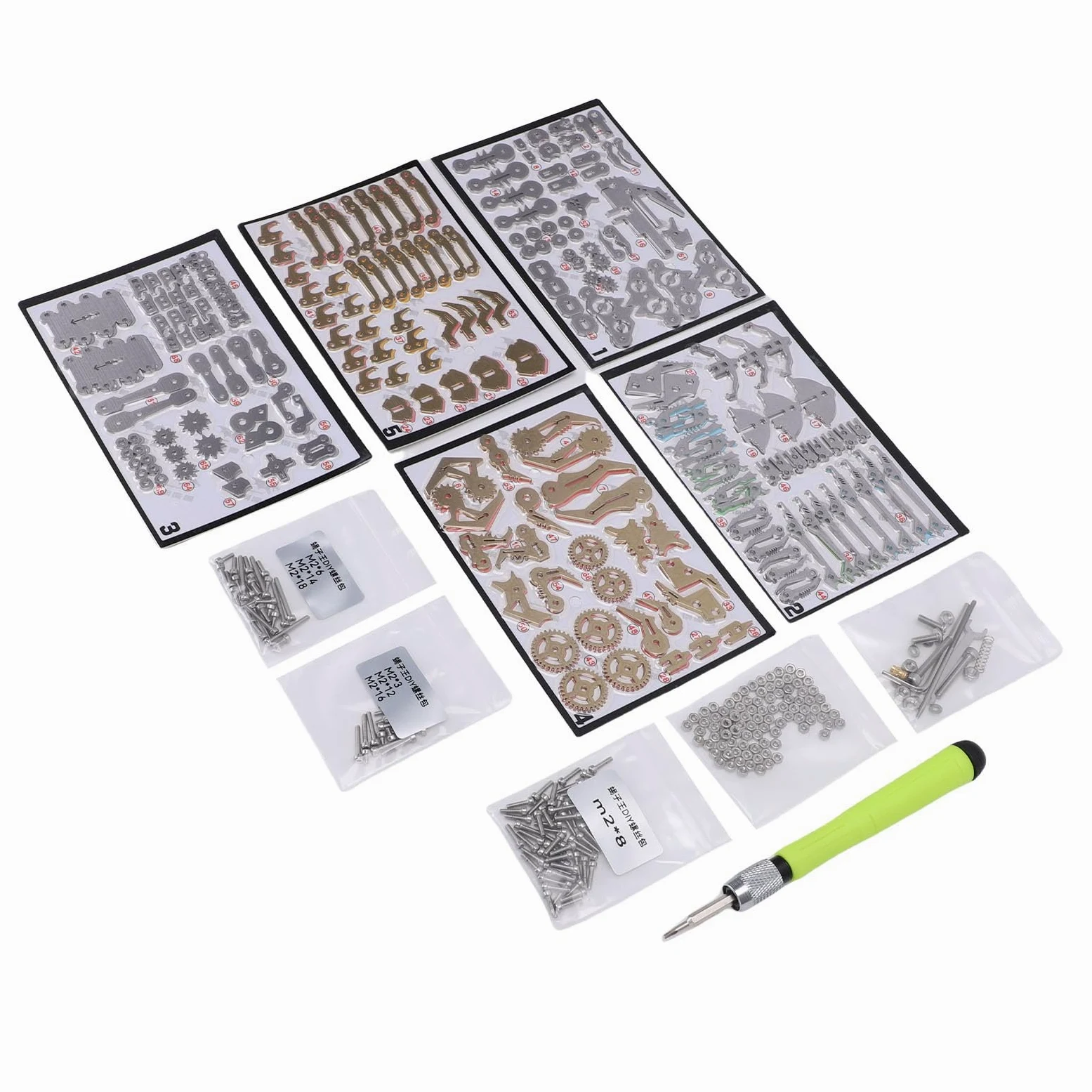 Sxhlseller Kit Fai da Te Puzzle in Metallo 3D |Blocchi di Costruzione Modello Meccanico STEM per Bambini Adulti (GOLD)