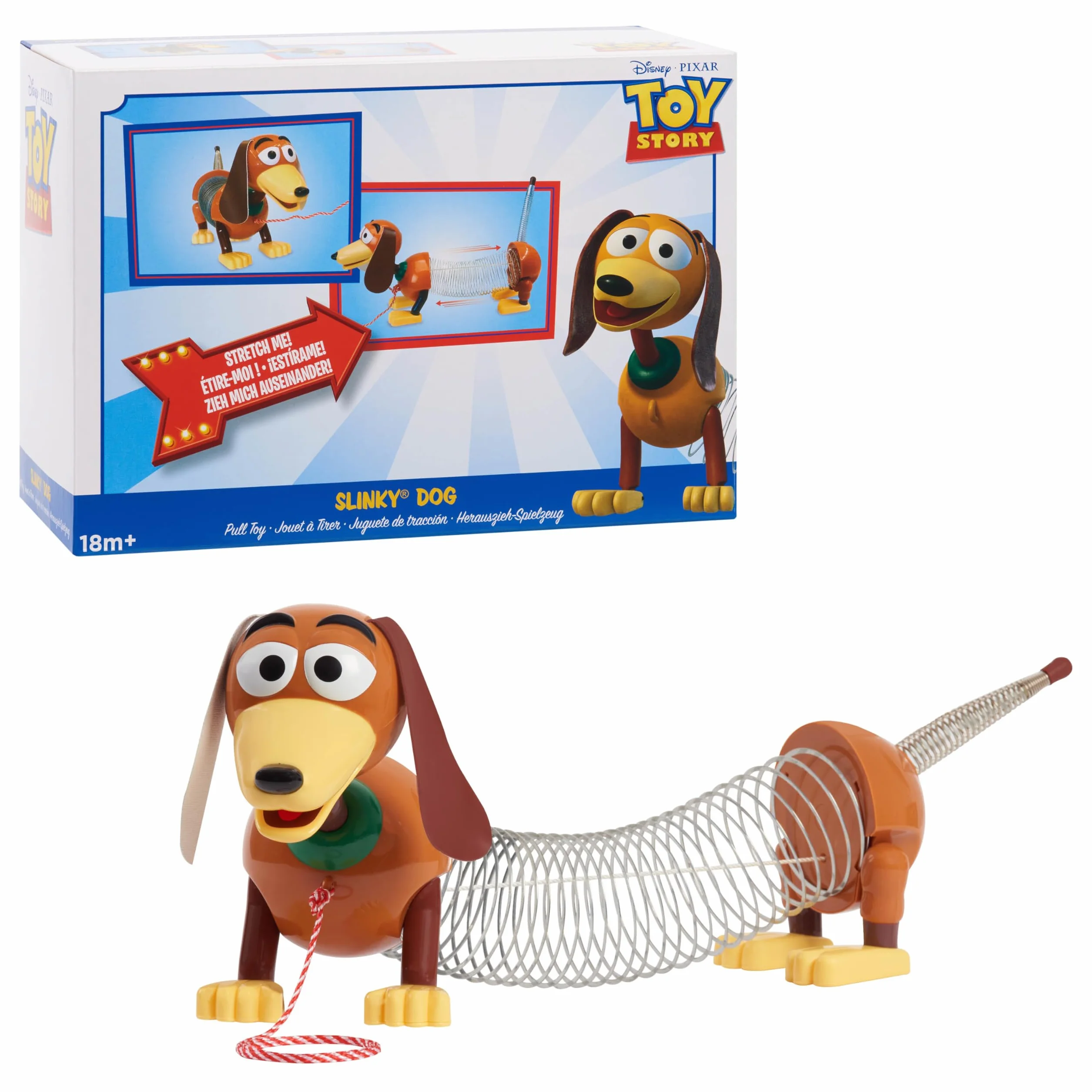 Cane trainabile Slinky di Toy Story Disney e Pixar, giocattolo a molla per bambini e bambine, giocattoli per bambini di 18 mesi di Just Play