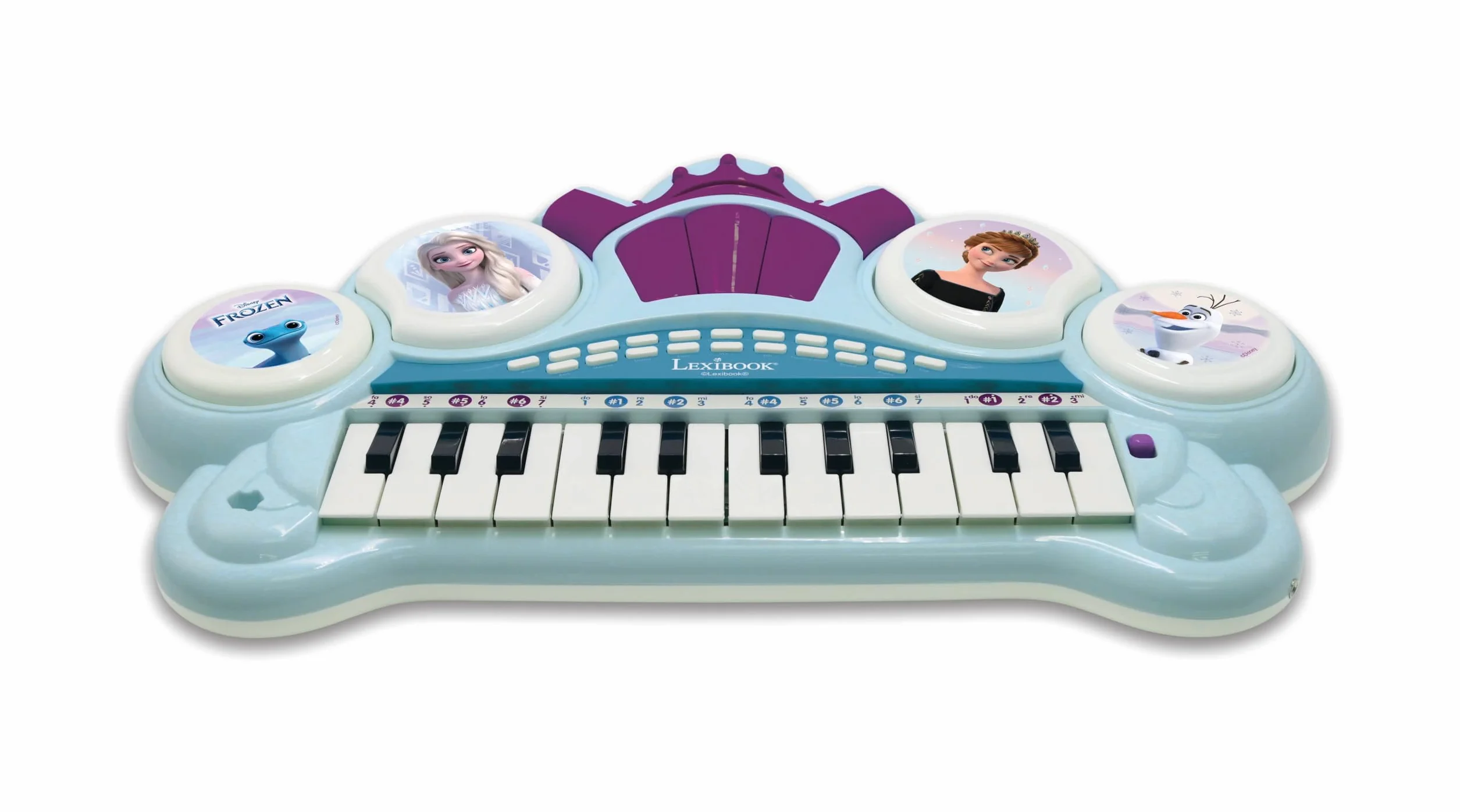Lexibook Frozen Tastiera Elettronica, Sedile, Microfono, Lettore MP3, Effetti sonori, brani Demo, Viola/Blu, K707FZLXB