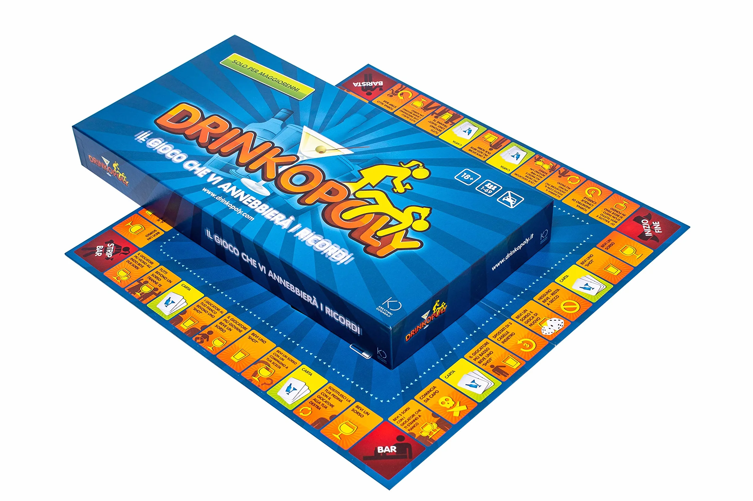 Asmodee, Drinkopoly, Gioco da Tavolo, Party Game per Adulti, 1+ Giocatori, 18+ Anni, Edizione in Italiano