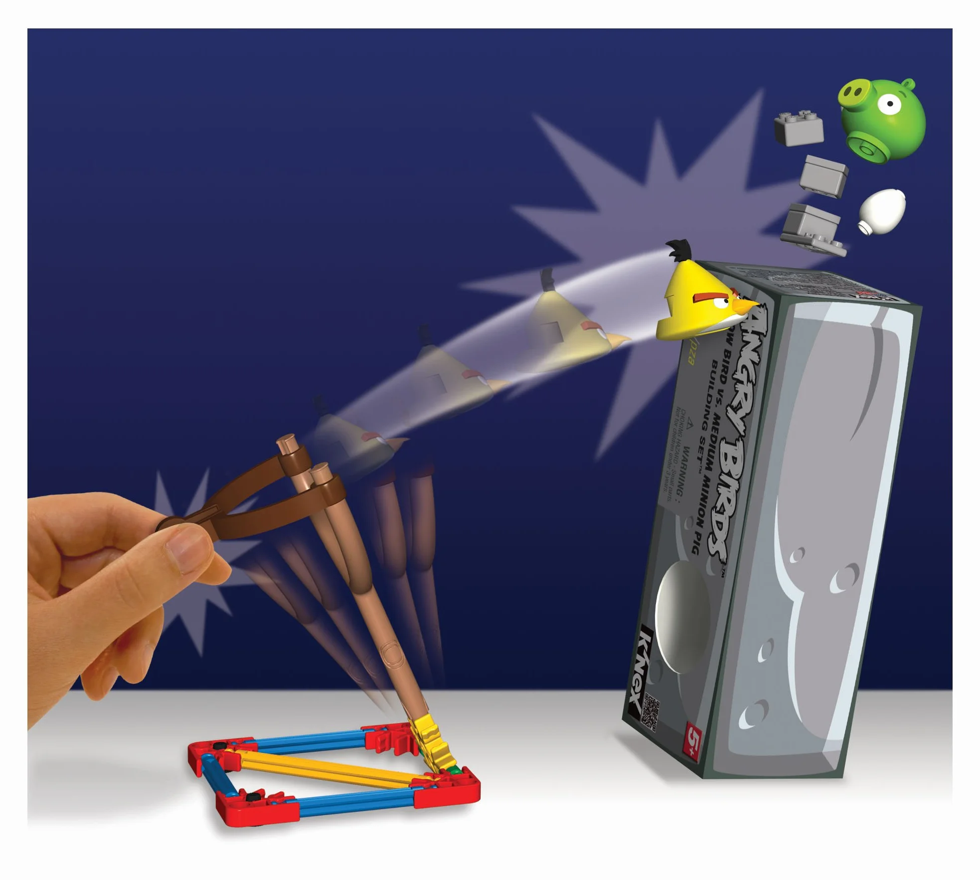 K'NEX Angry Birds Uccello Giallo vs Media Minion Maiale