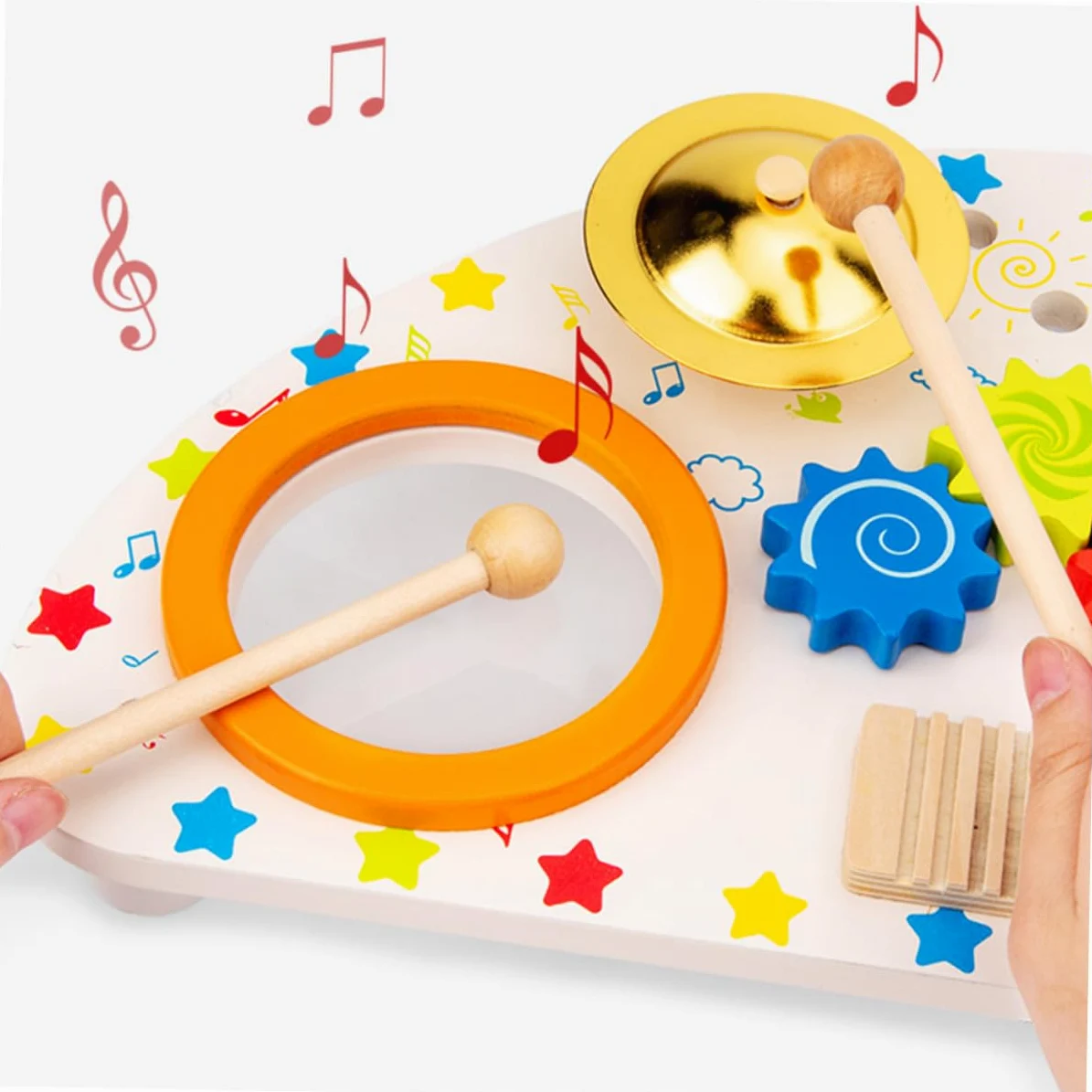 Giocattolo Musicale Xilofono in Legno Set 1 per Ragazzo Ragazza | Gioco Educativo, Intrattenimento per Feste, Sviluppa Ritmo, Interazione Genitore-figlio