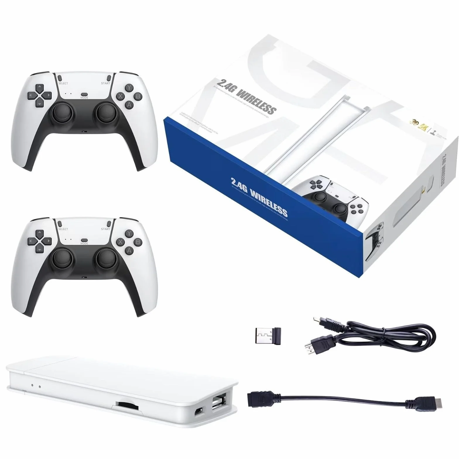 Console per giochi arcade retrò wireless 4K HD M15 2.4 GHz, doppia connessione HDMI HD per TV, oltre 20.000 giochi integrati, console di gioco retrò per due giocatori a casa