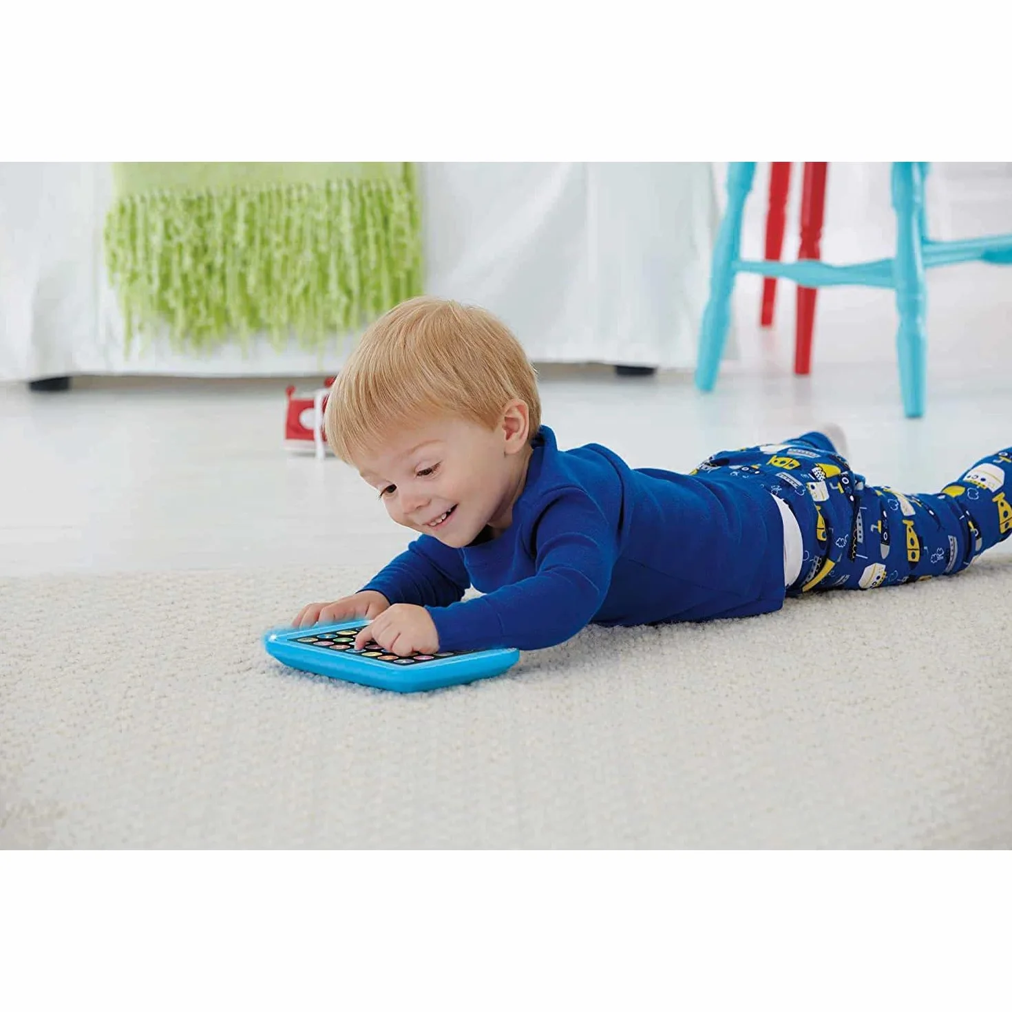 Fisher-Price - Tablet Ridi e Impara, tablet con tecnologia Smart Stages e tre livelli di gioco, tante canzoncine, frasi e suoni per crescere e imparare, giocattolo per bambini, 12+ mesi, CDG33