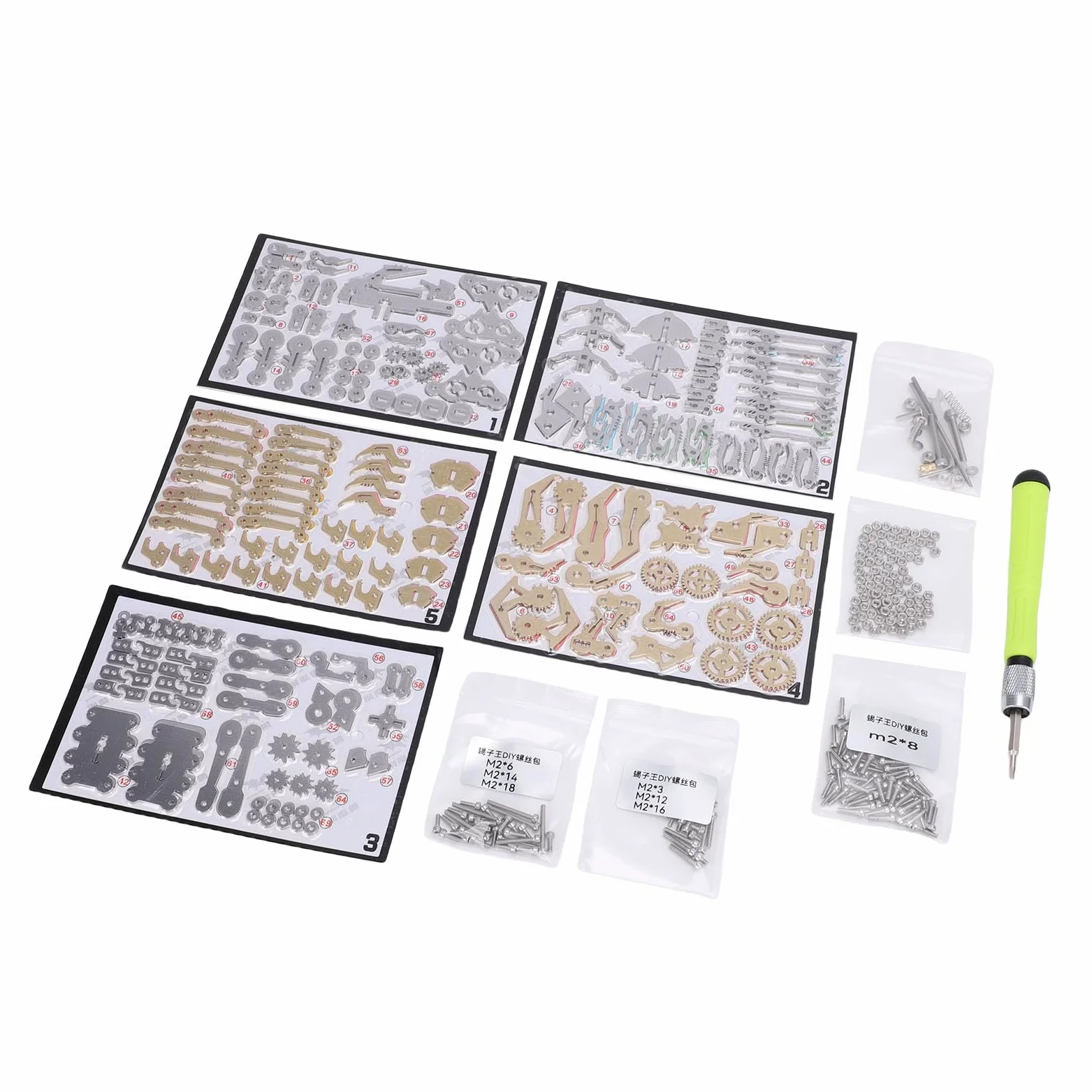 Sxhlseller Kit Fai da Te Puzzle in Metallo 3D |Blocchi di Costruzione Modello Meccanico STEM per Bambini Adulti (GOLD)
