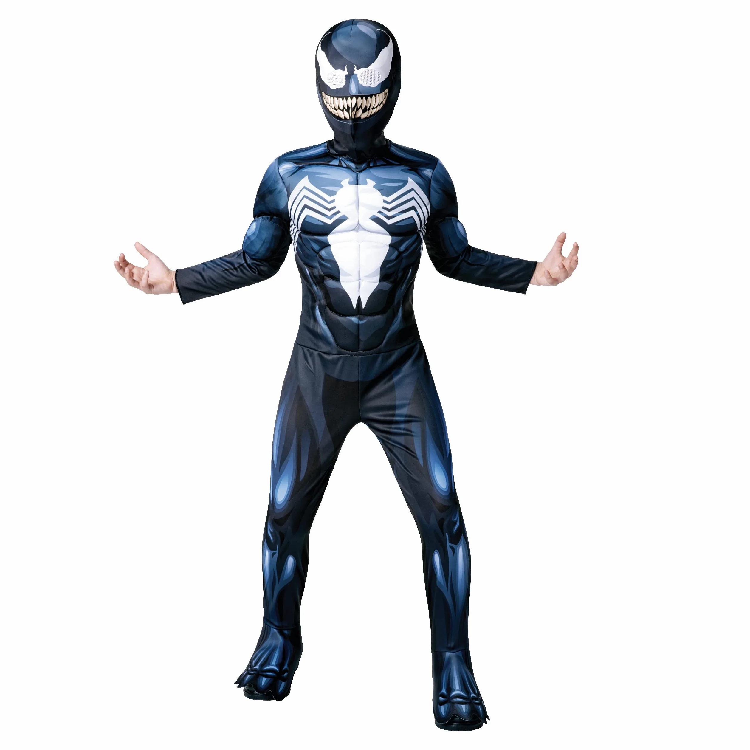 Rubies Costume ufficiale Disney Marvel da Spider-Man Venom Deluxe per ragazzi, costume da supereroe per Halloween