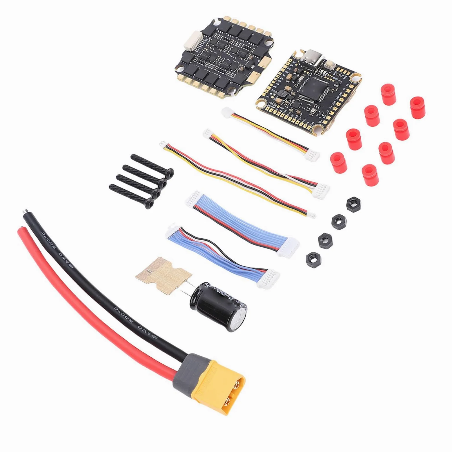 Diyeeni F405 V3S PLUS Flight Controller 55A Drone ESC Board con Ricevitore | Dissipatori di calore CNC, condensatori a bassa , protezione TVS, aggiornamento firmware wireless, per assemblaggio di