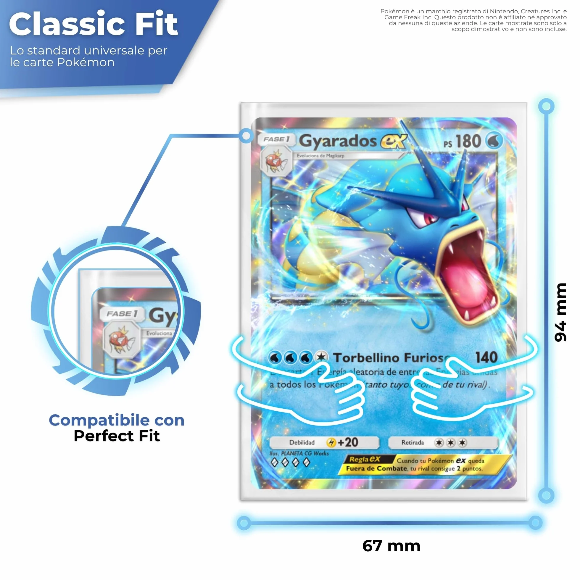 Sleeves Pokemon 300 pz 67x94 mm | Sleeves Magic | Bustine Pokemon Protettive Trasparenti Senza Acido | Bustine Carte Compatibili Yu-Gi-Oh, One Piece e TCG | Classic Fit