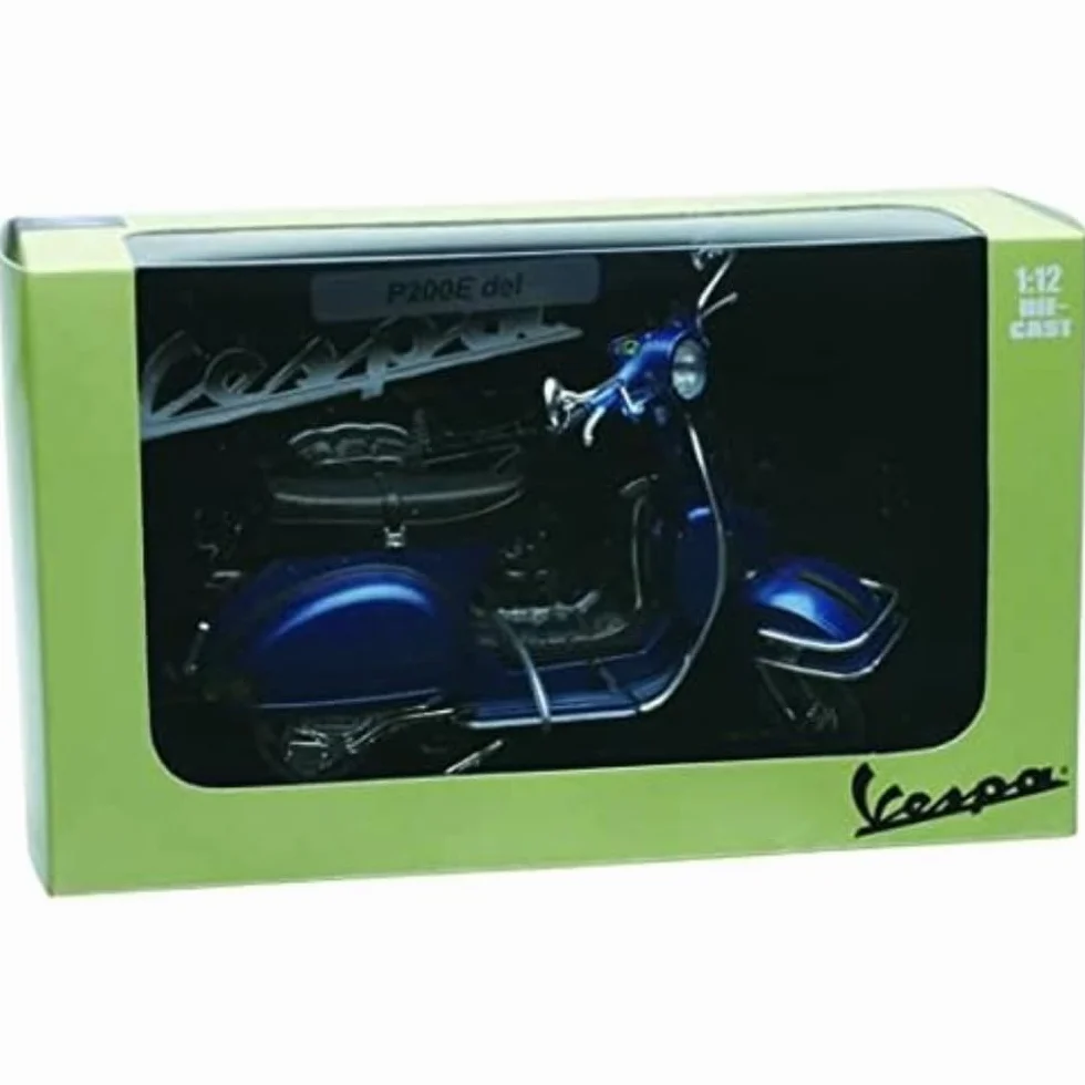 Ray Motorbike Vespa P200E 1978 Fedele Riproduzione Scala 1:12 Die Cast Blu