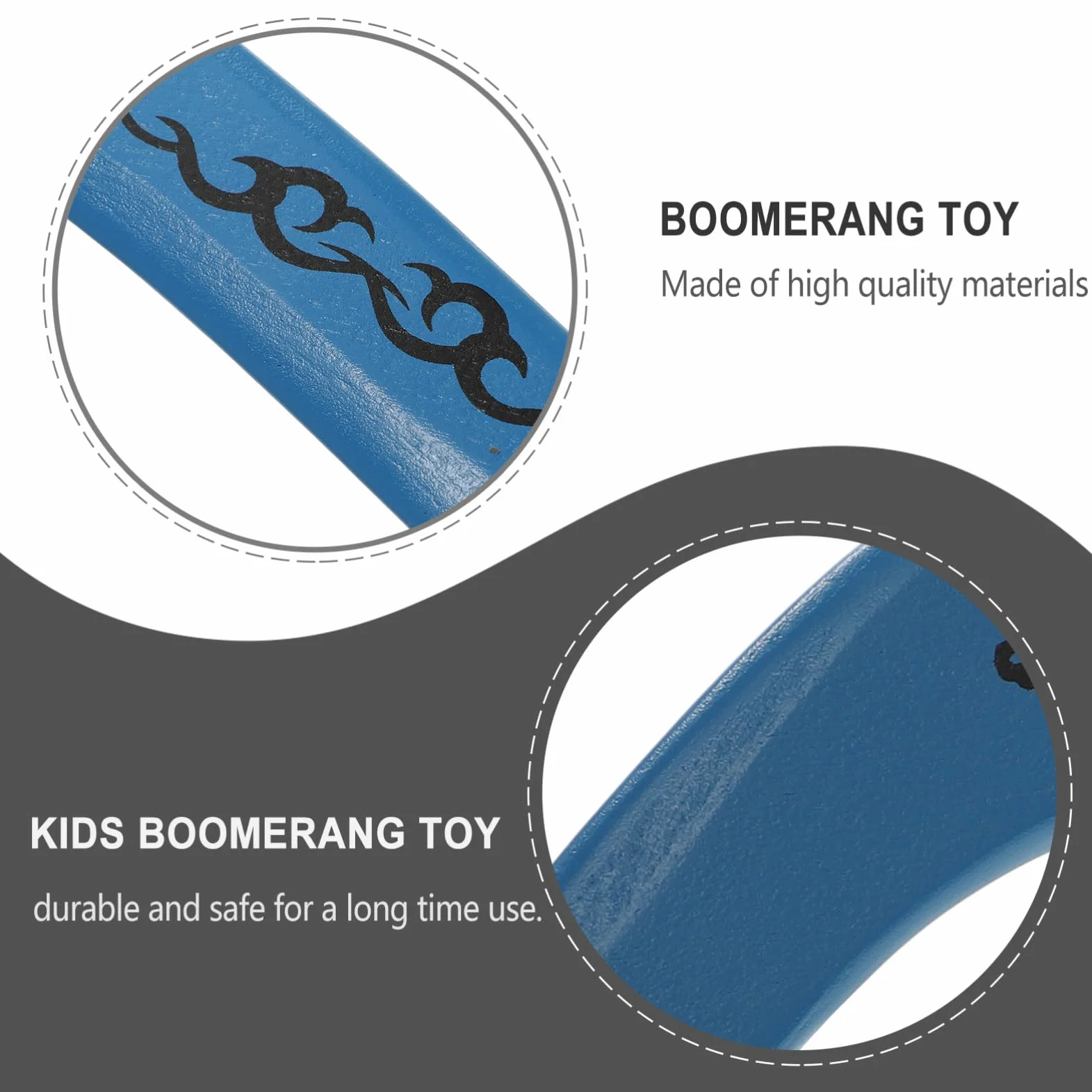 Boomerang in Legno Giocattolo per Design e Divertente, per Giochi All'aperto e attività Genitore-Figlio
