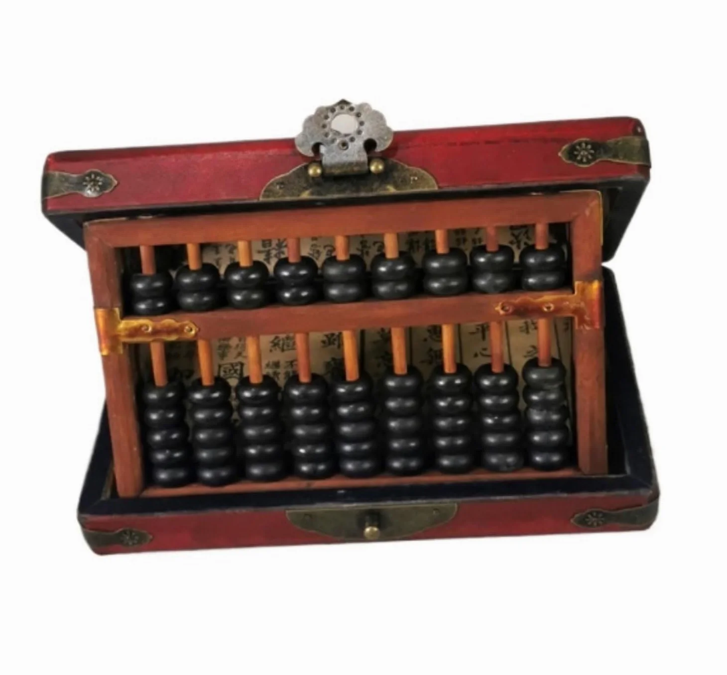 Abacus Mathematical, Abaco A 9 Cifre Standard in Legno Calcolatrice Cinese Strumento di Conteggio Multifunzionale con Scatola Calcolatrice Gioco