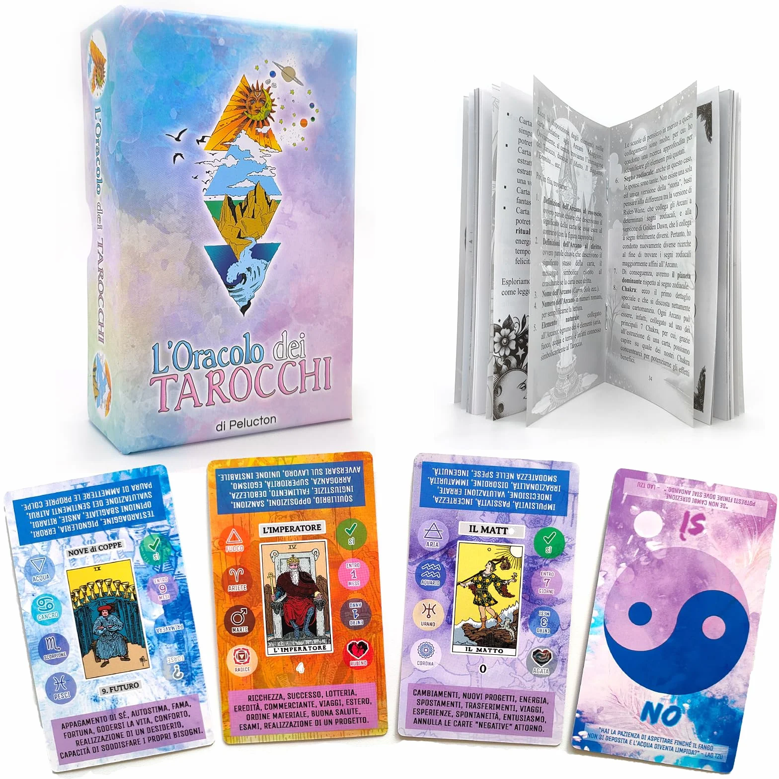 L'Oracolo dei Tarocchi in Italiano, 86 Carte Divinatorie con Libro Guida per Principianti ed Esperti