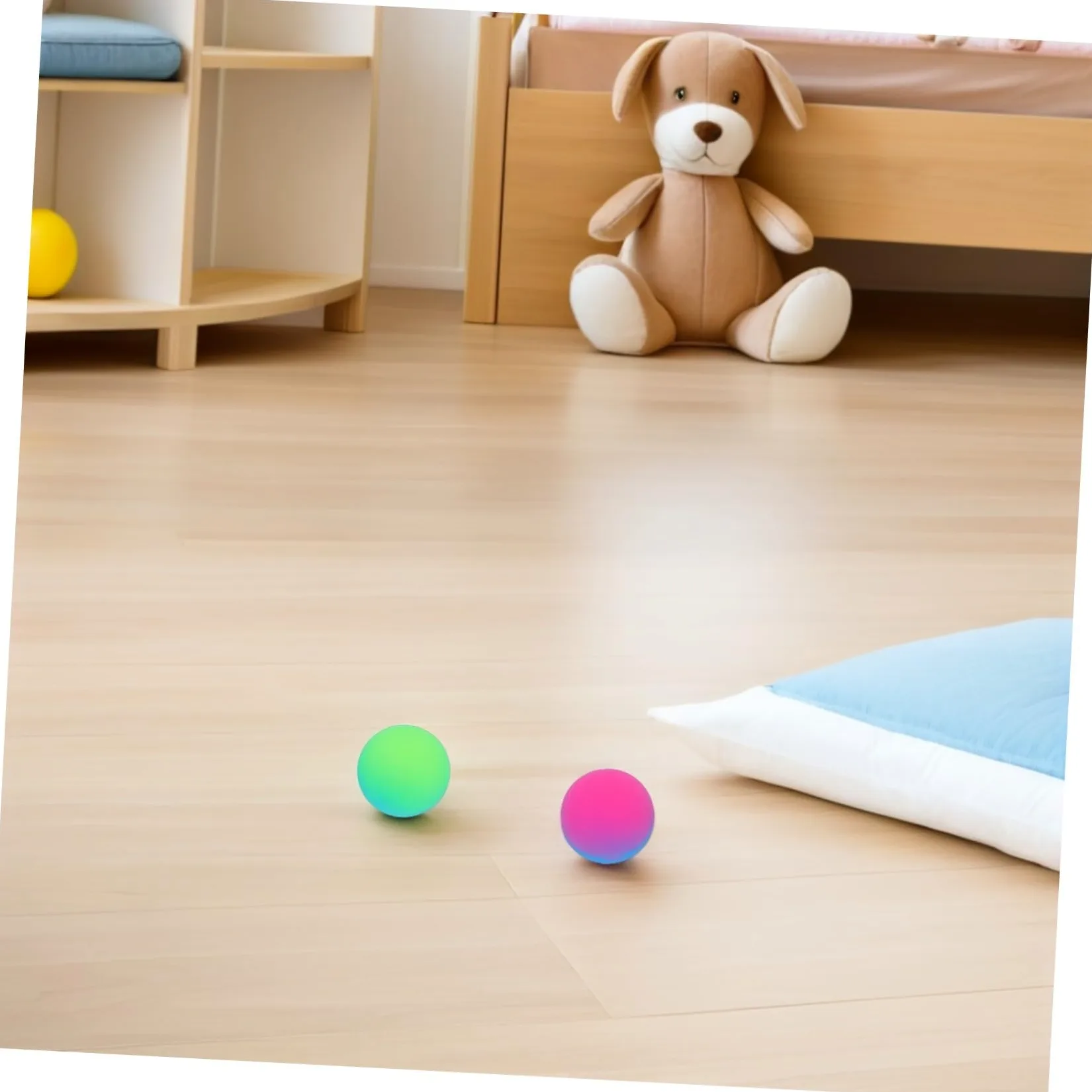 VANZACK Palline Rimbalzanti e Dimensioni Giganti da 45mm in Gomma 18 Bicolore Colore Casuale Design Antiscivolo per Bambini per Feste di Compleanno e Premi al Carnevale