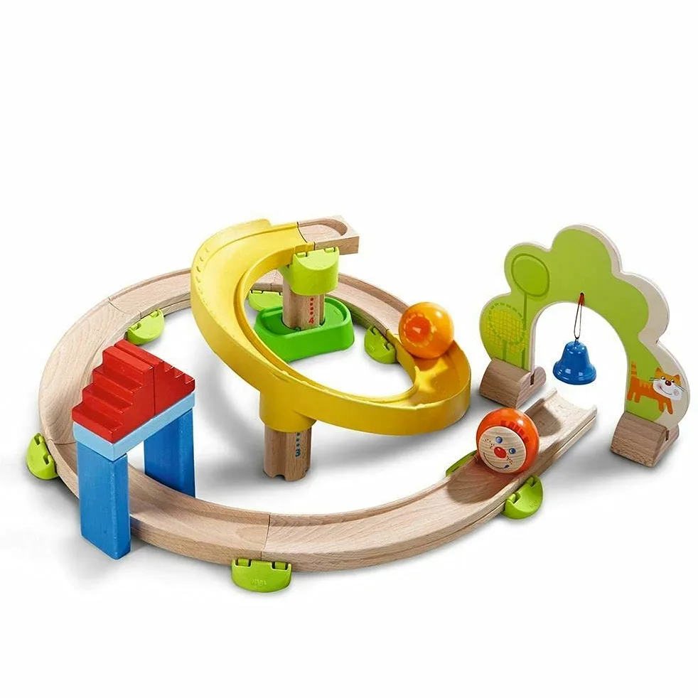 HABA 300439 Ball Track Kullerbü – Spiral Track - Marble Run with 26 Parts, for Ages 2 And up (Made in Germany)