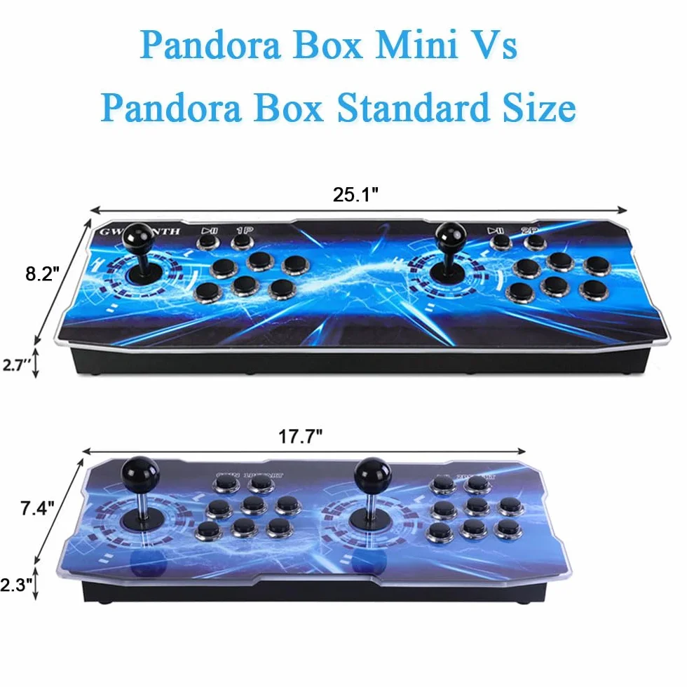GWALSNTH 32000 in 1 Pandora Box Mini console di giochi arcade, video giochi plug and play, display 1280X720, gioco 3D, cerca/salva/nascondi/pausa