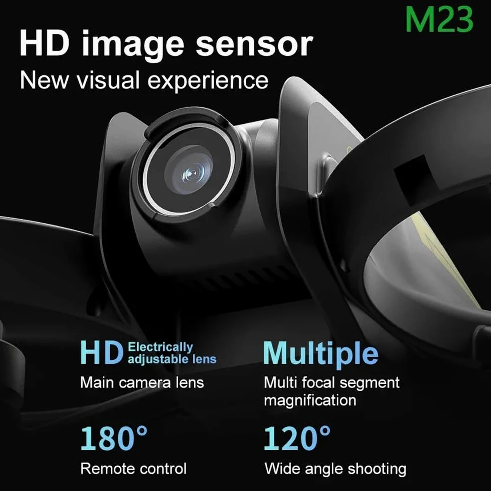 B 6k,Triple Battery,Drone m23 Professional 4k con Doppia Lente e Controllo dello Schermo, Rotazione acrobatica a 360 Gradi, decollo e atterraggio con Un Solo Pulsante