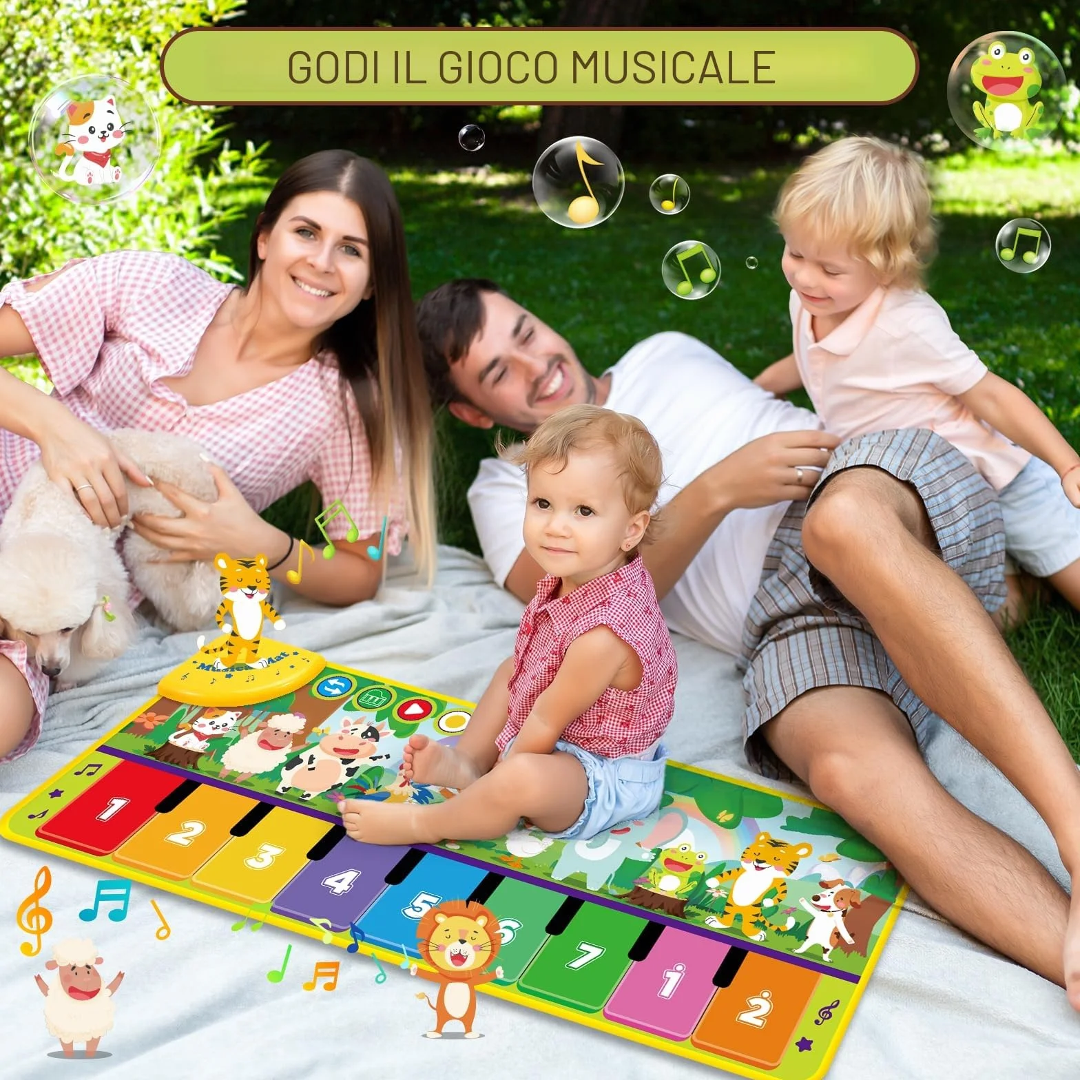 WEARXI Tappeto Musicale Regalo Bambino 1 Anno Giocattoli Bambini 1-5 Anni