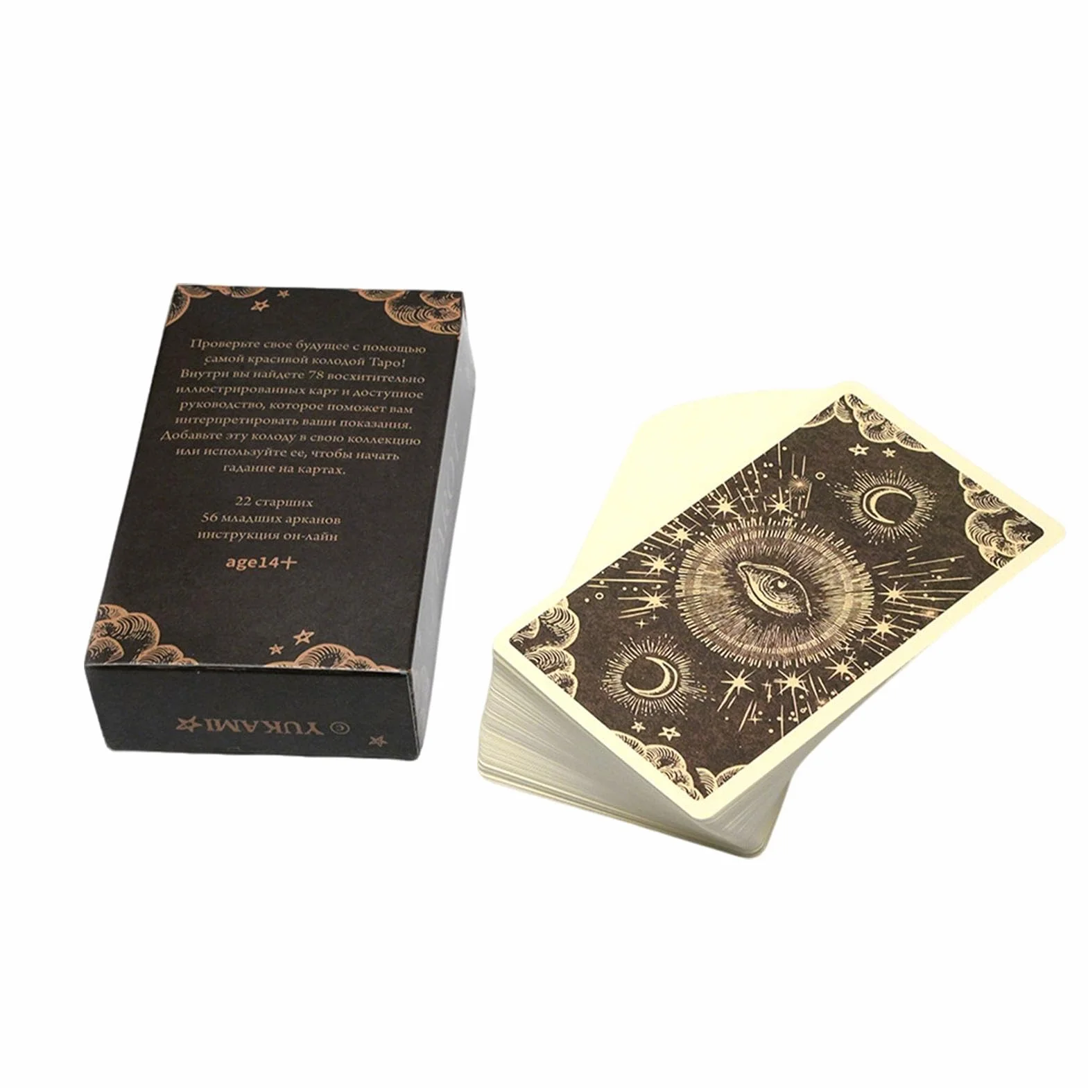 Tarocchi Divinazione, 78 fogli Oracle Inspiration Cards versione russa, psicologico, 10,5 x 6 cm, facile da usare, portatile per principianti ed esperti