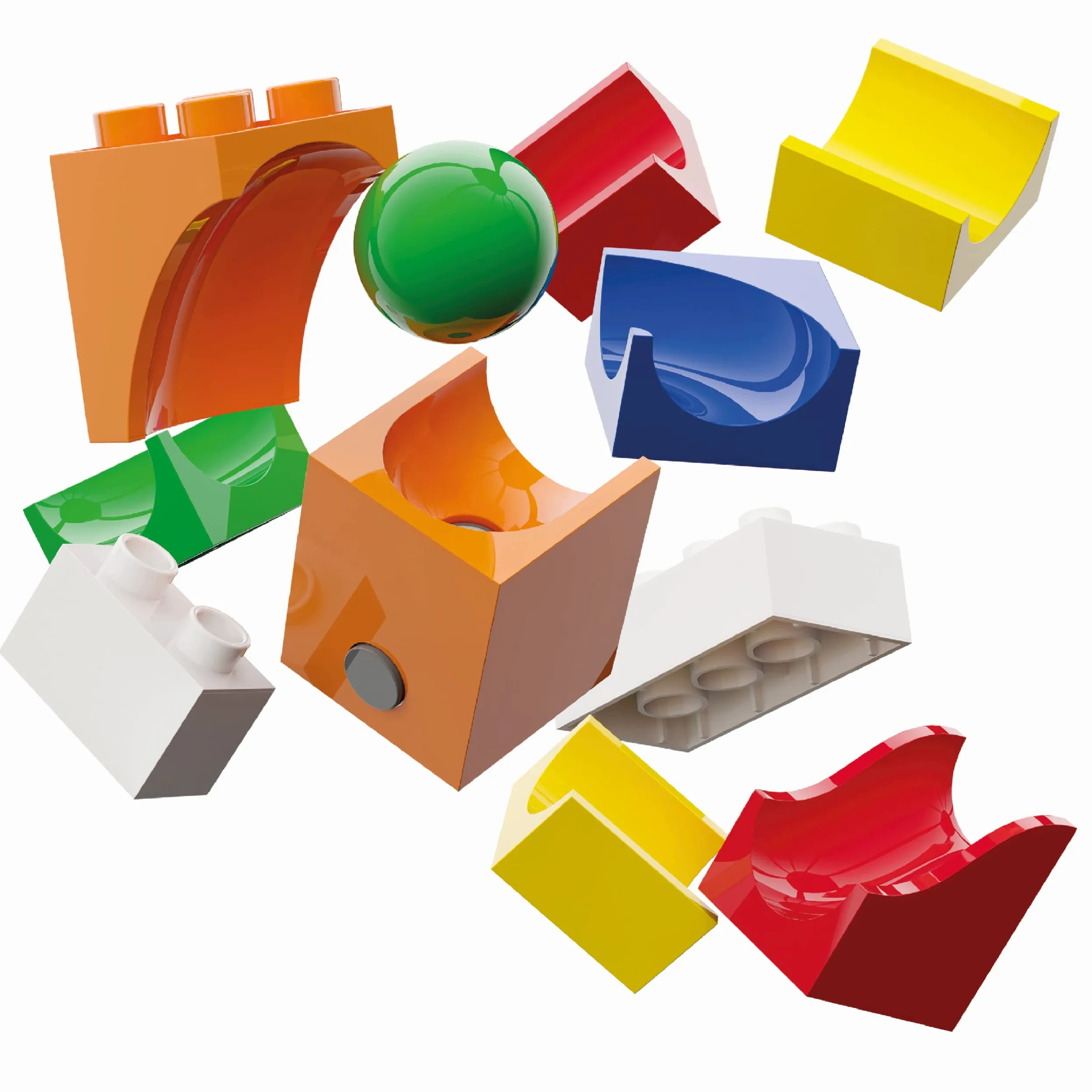 Hubelino Marble Run - Set di espansione per catapulta da 41 Pezzi, Prodotto in Germania, Certificato e premiato