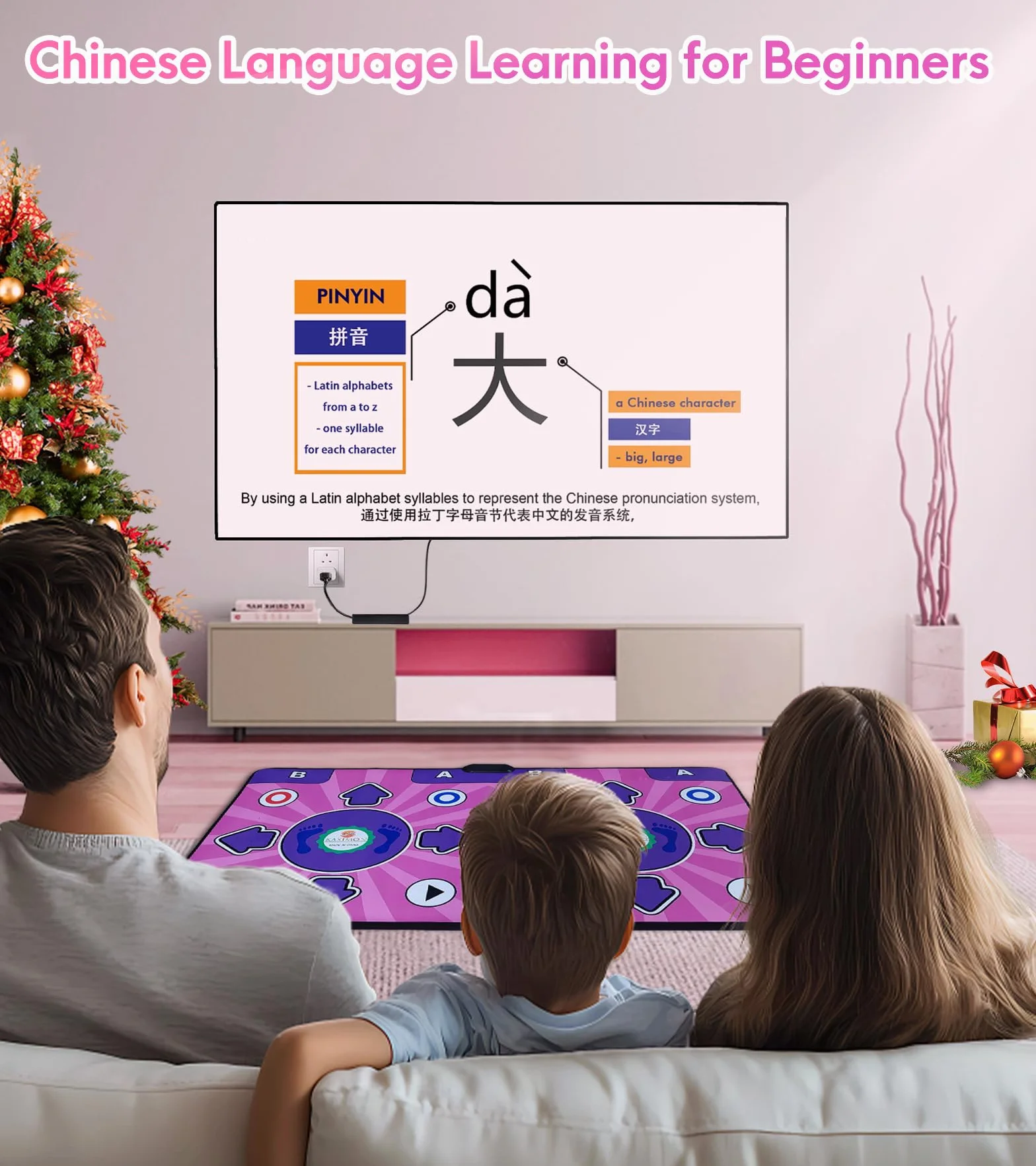 Tappetino da Ballo Doppio con Connessione TV HDMI, Antiscivolo, Senza Fili, Flanella