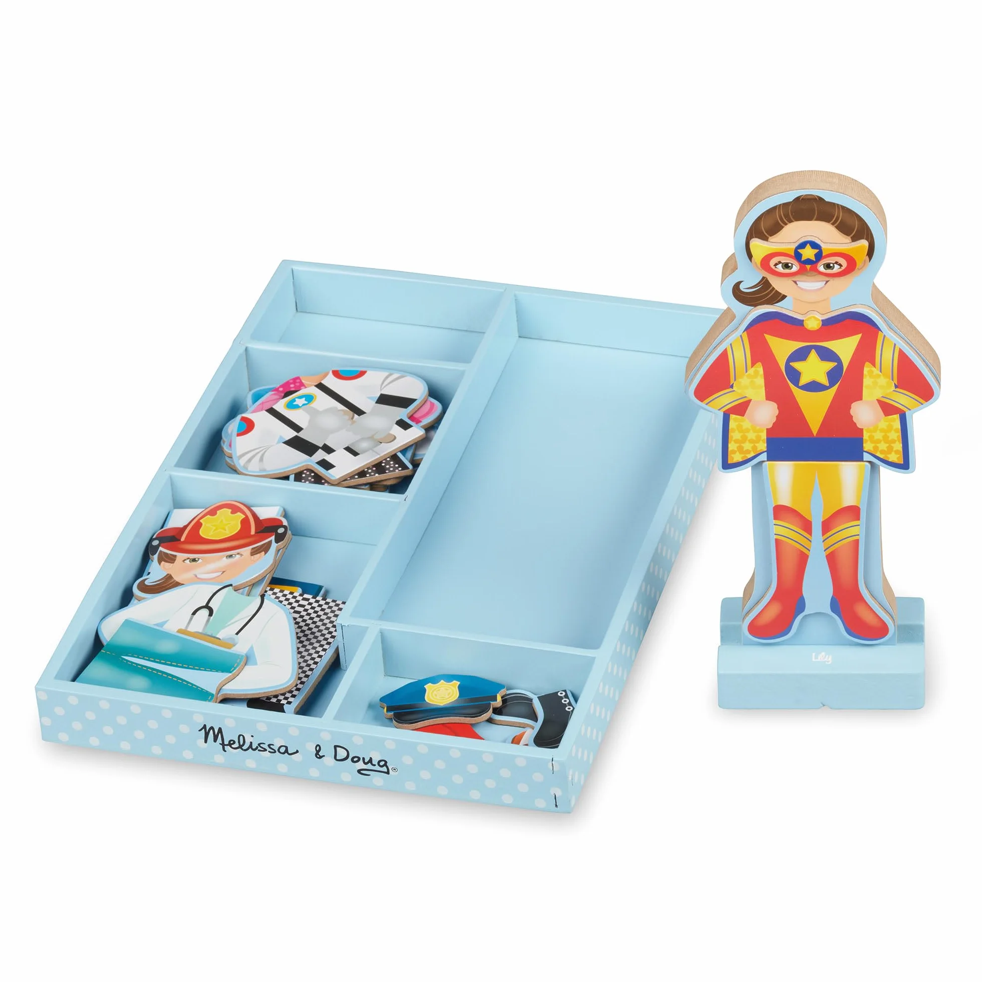 Melissa & Doug Gioco Calamite Bambola da Vestire - Julia | Giochi Magnetici per Bambini 3 Anni su | Giochi Calamite Bambola di Legno Crea La Moda | Bambole con Vestiti da Cambiare