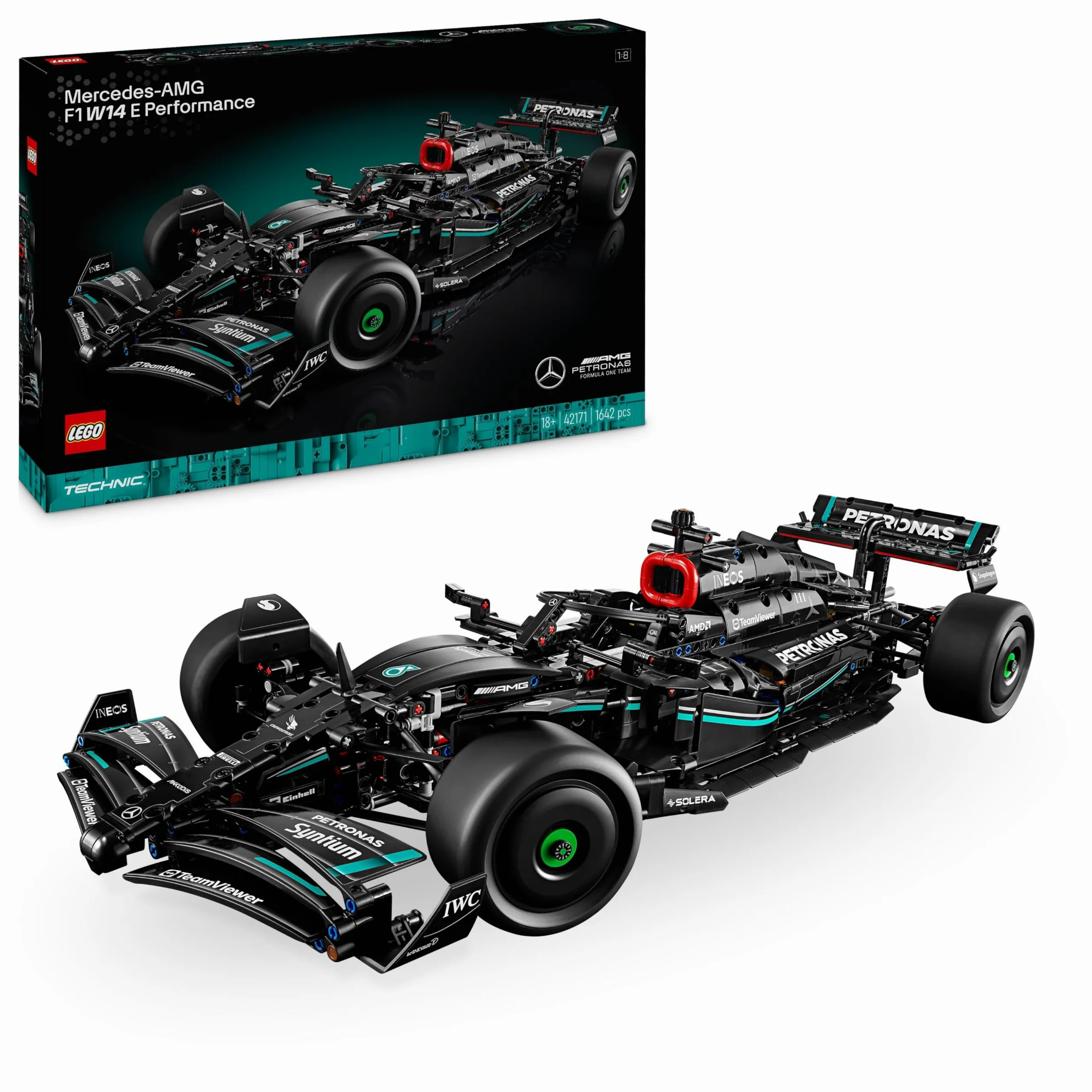 LEGO Technic Mercedes-AMG F1 W14 E Performance, Modellino da Costruire di Auto da Corsa per Adulti, Macchina in Scala 1:8, Kit Modellismo Supercar, Idea Regalo per Lui, Lei, Marito o Moglie 42171